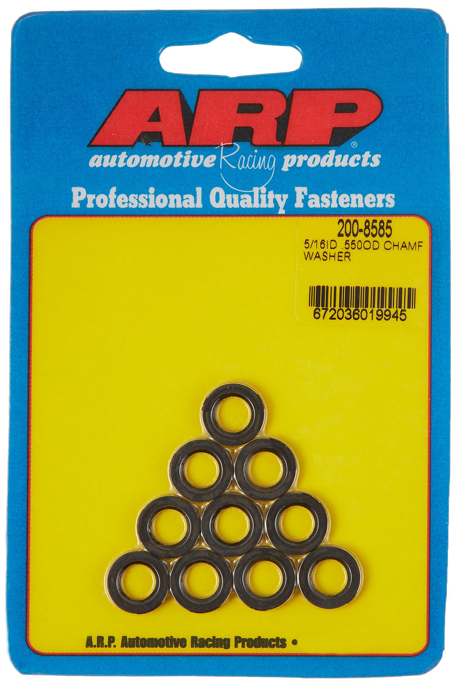 ARP 200-8585 5/16" ID x .550" OD Black Washer with Chamfer - 10 Piece