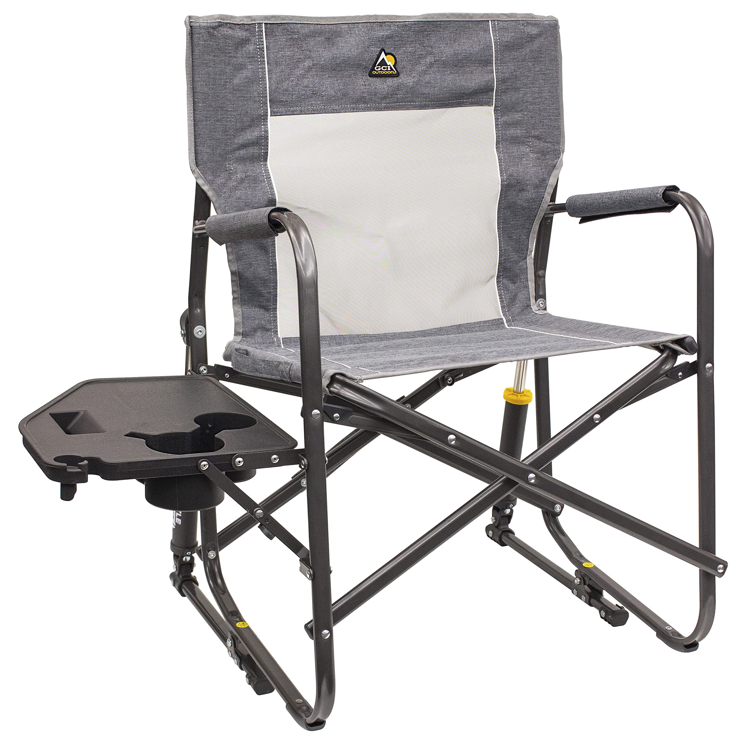 GCI Outdoor Portable Folding Rocking Chair Freestyle Rocker, Outdoor Camping Chair with Side Table