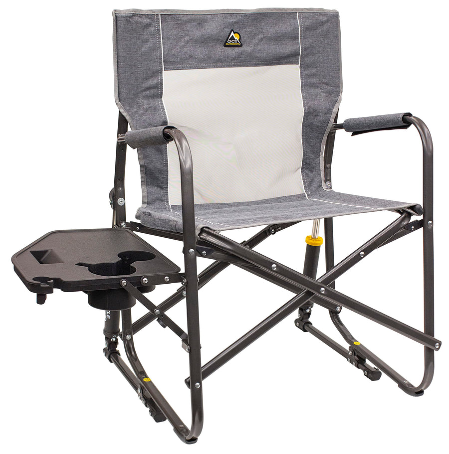 GCI Outdoor Portable Folding Rocking Chair Freestyle Rocker, Outdoor Camping Chair with Side Table