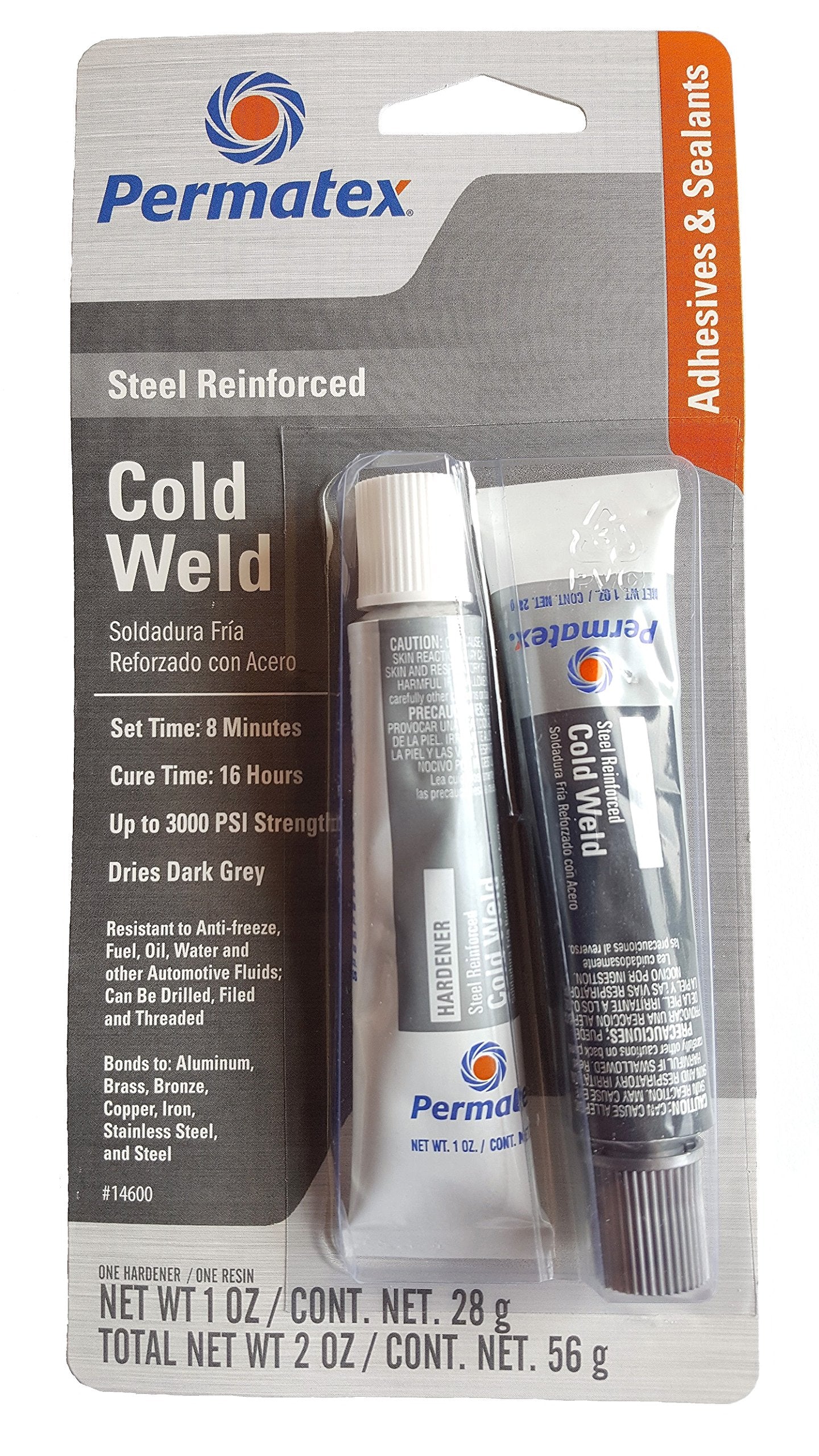 1 Oz Permatex 14600 Cold Weld Bonding Compound 2 Count