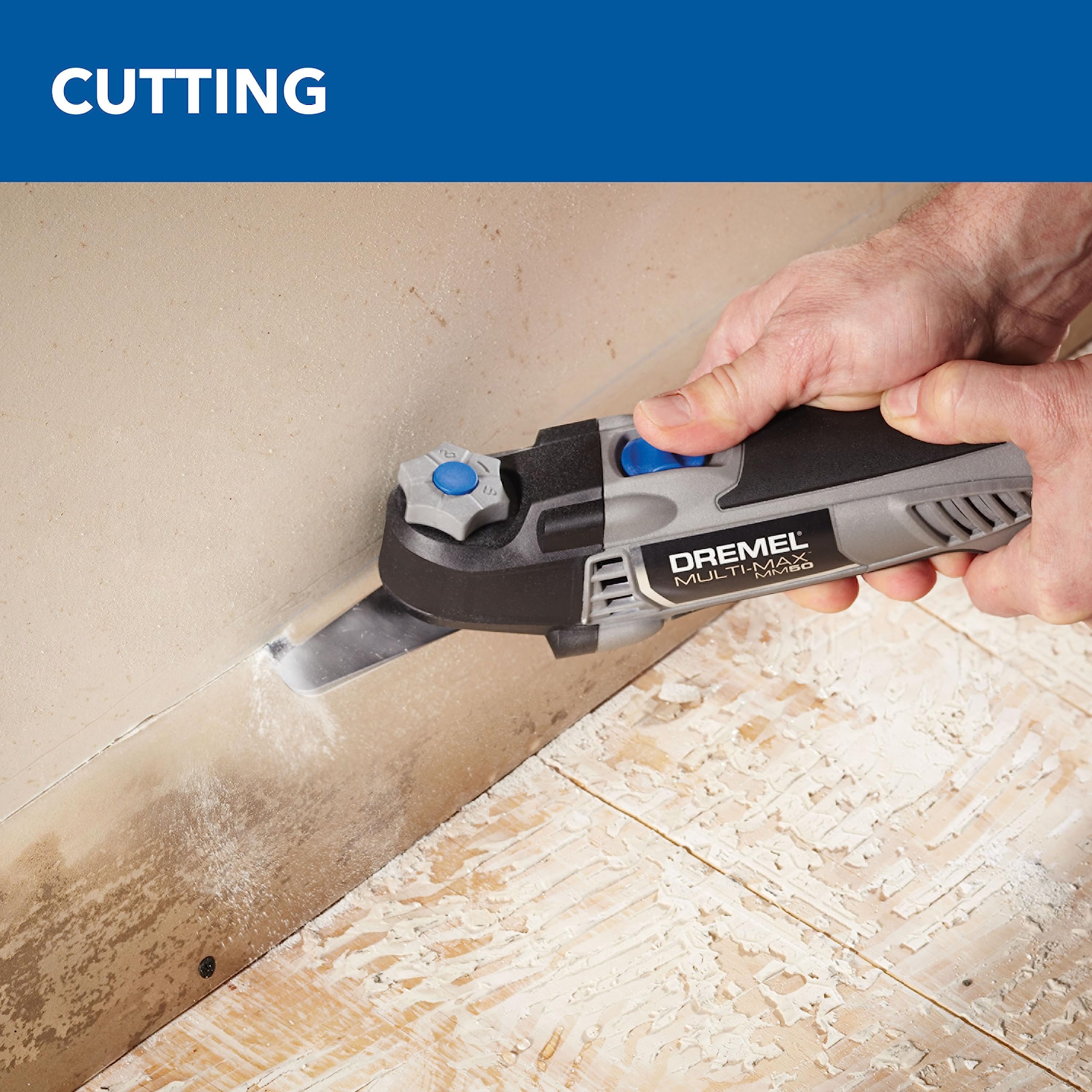 Multi-Max Dremel 3.5 Amp Oscillating Tool Kit with Tool-LESS Accessory Change- Multitool with 12 Accessories- Compact Head & Angled Body- Drywall, Nails, Remove Grout & Sanding- MM35-01
