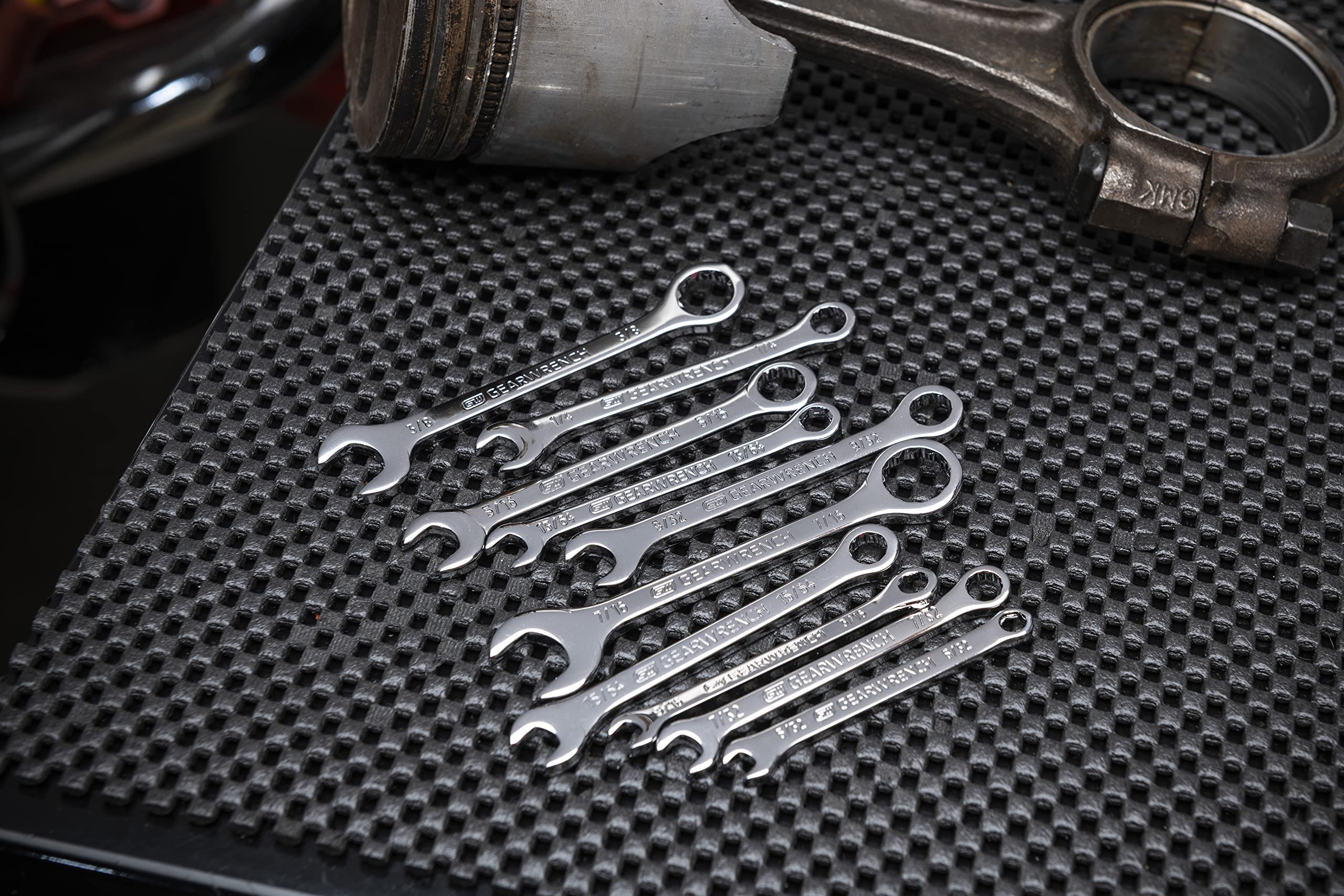 10 Piece SAE Midget Combination Wrench Set GEARWRENCH - 86560