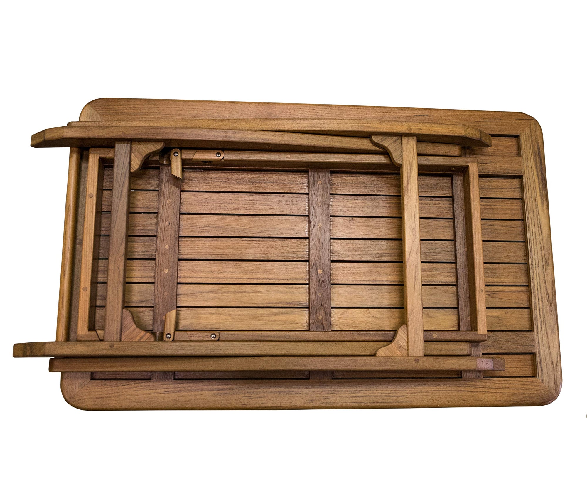 Adjustable Whitecap 60029 Slat-Top Teak Table - Large