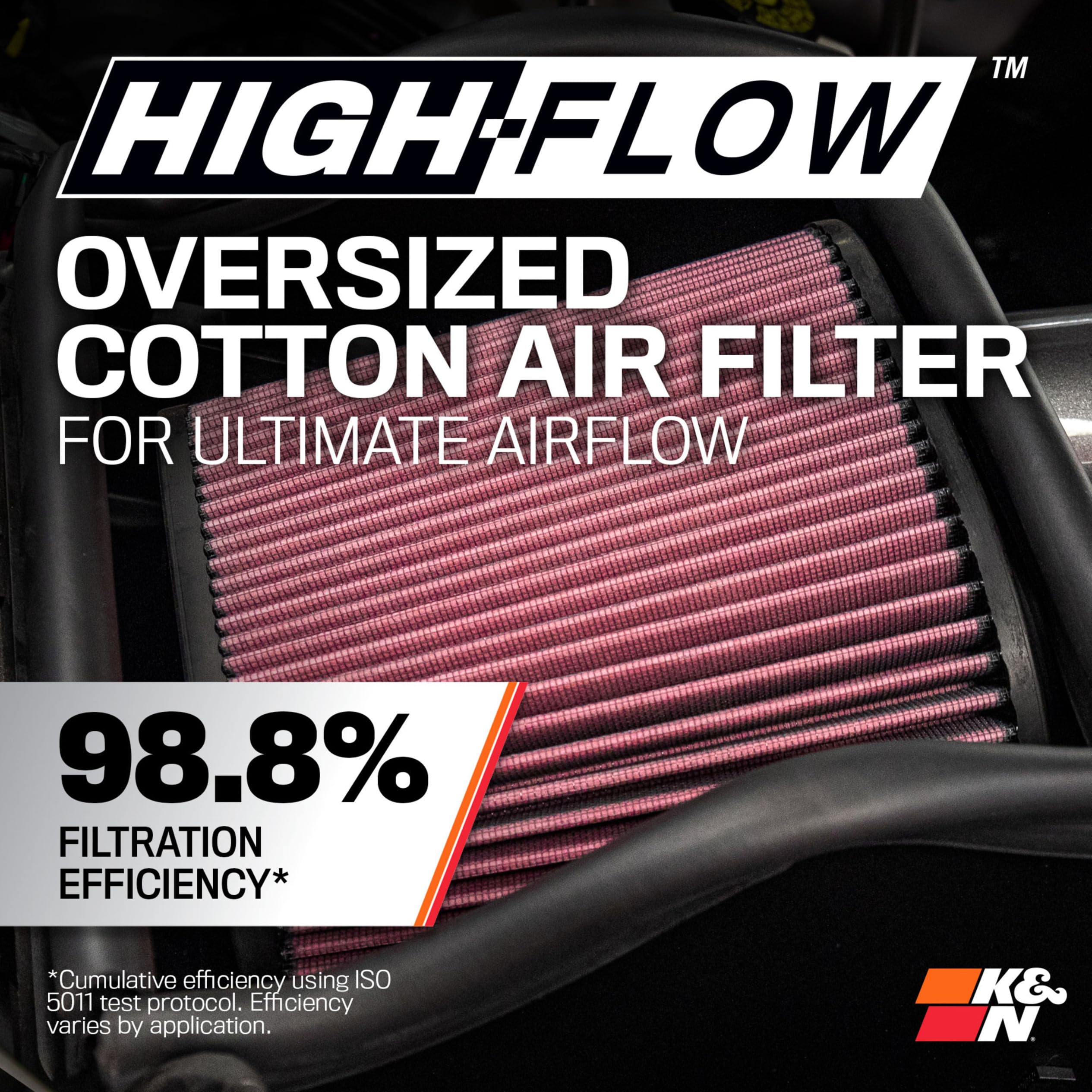 Cold Air Intake System K&N: High-Flow Air Filter, Increase Performance & Towing: Compatible with 2003-2008 Dodge/RAM: 1500, 2500, 3500, 57-1533