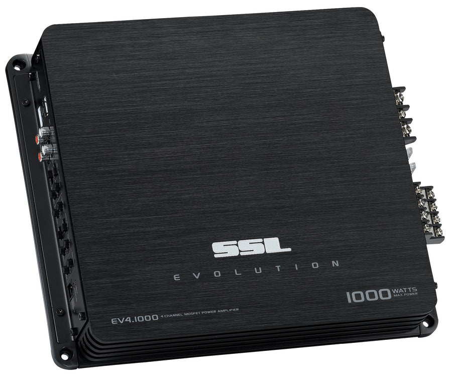 Sound Storm Laboratories 4 Channel Car Audio Amplifier EV4.1000 - 1000 High Output, High/Low Level Inputs, Hook Up to Subwoofer for Bass
