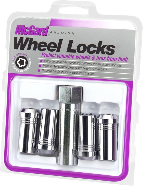 Chrome Tuner Style McGard 25110 Cone Seat Wheel Locks (M14 x 1.5 Thread Size) - Set of 4