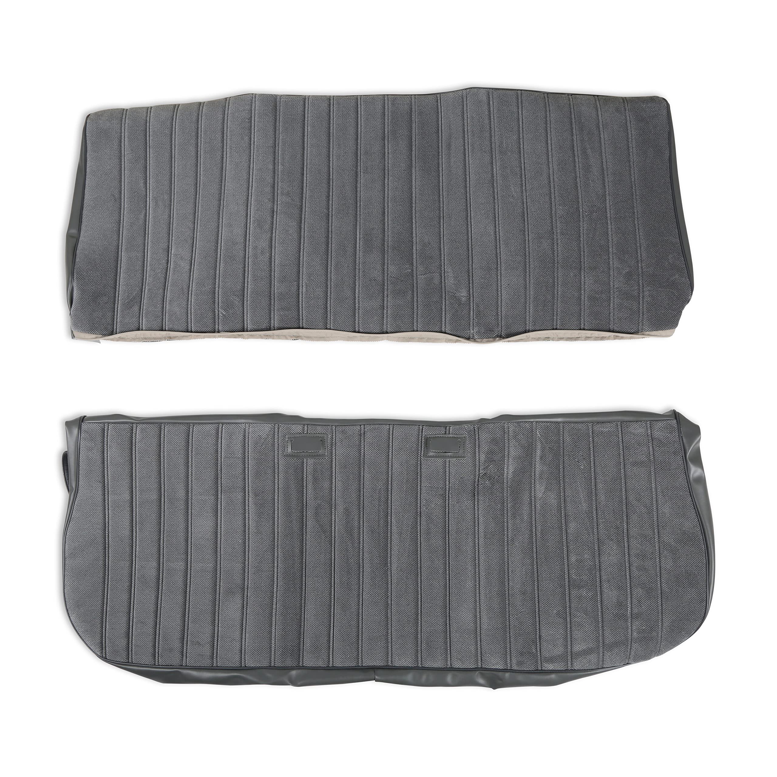 05-299 Brothers Trucks Seat Upholstery Full Pleat Cloth/Vinyl Grey/Charcoal