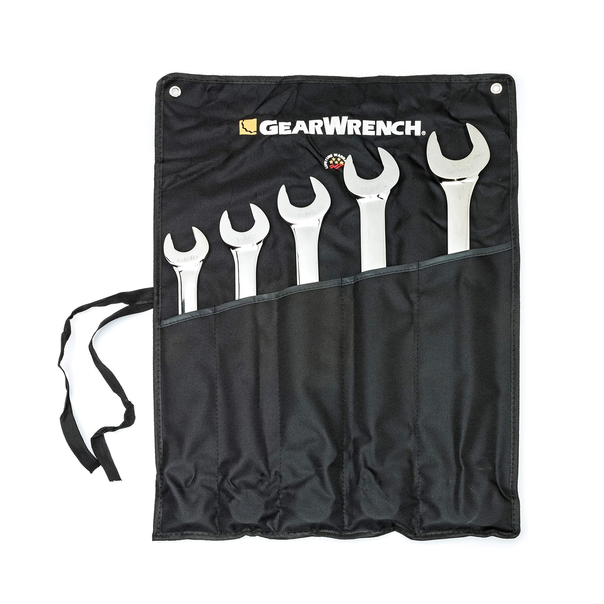 5 Piece GEARWRENCH SAE 12 Point Long Pattern Combination Wrench Set | 81921