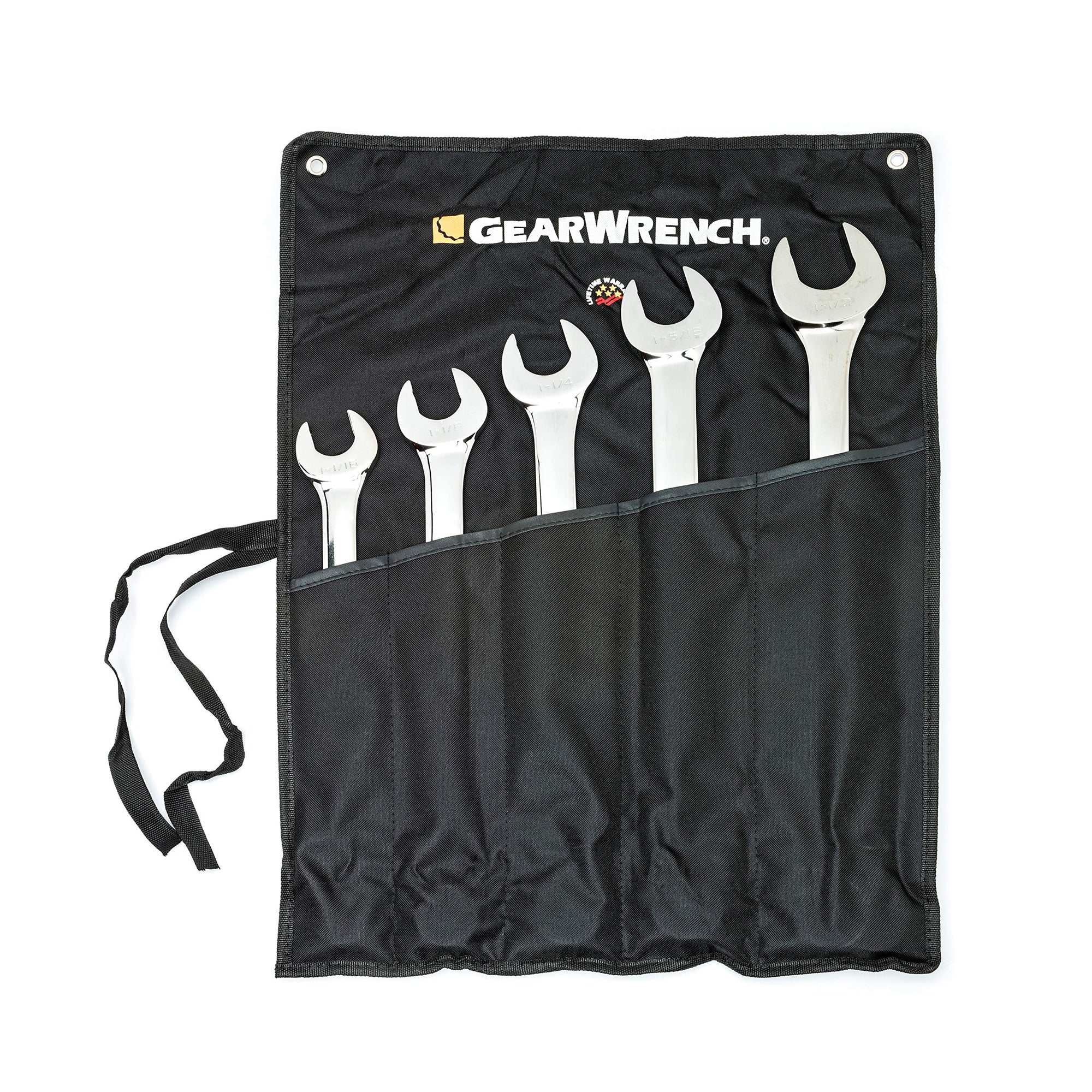 5 Piece GEARWRENCH SAE 12 Point Long Pattern Combination Wrench Set | 81921