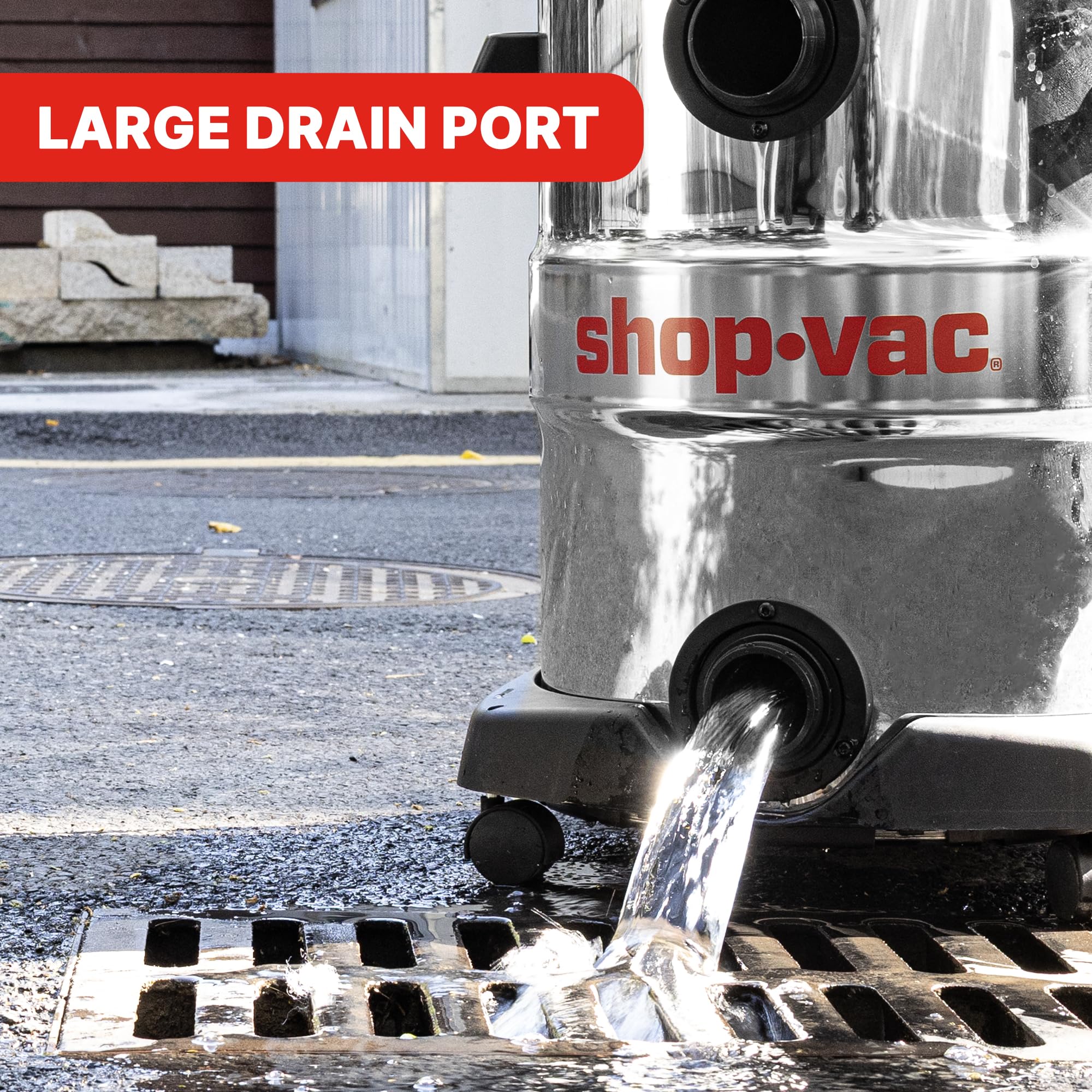 12 Gallon Shop-Vac Wet/Dry Vacuum, 5.5 Peak HP, SVX2 Motor, Stainless Steel Tank, 2.5 Inch Diameter x 8 Ft Hose, 20 Ft Cord, Blower Feature with Accessories