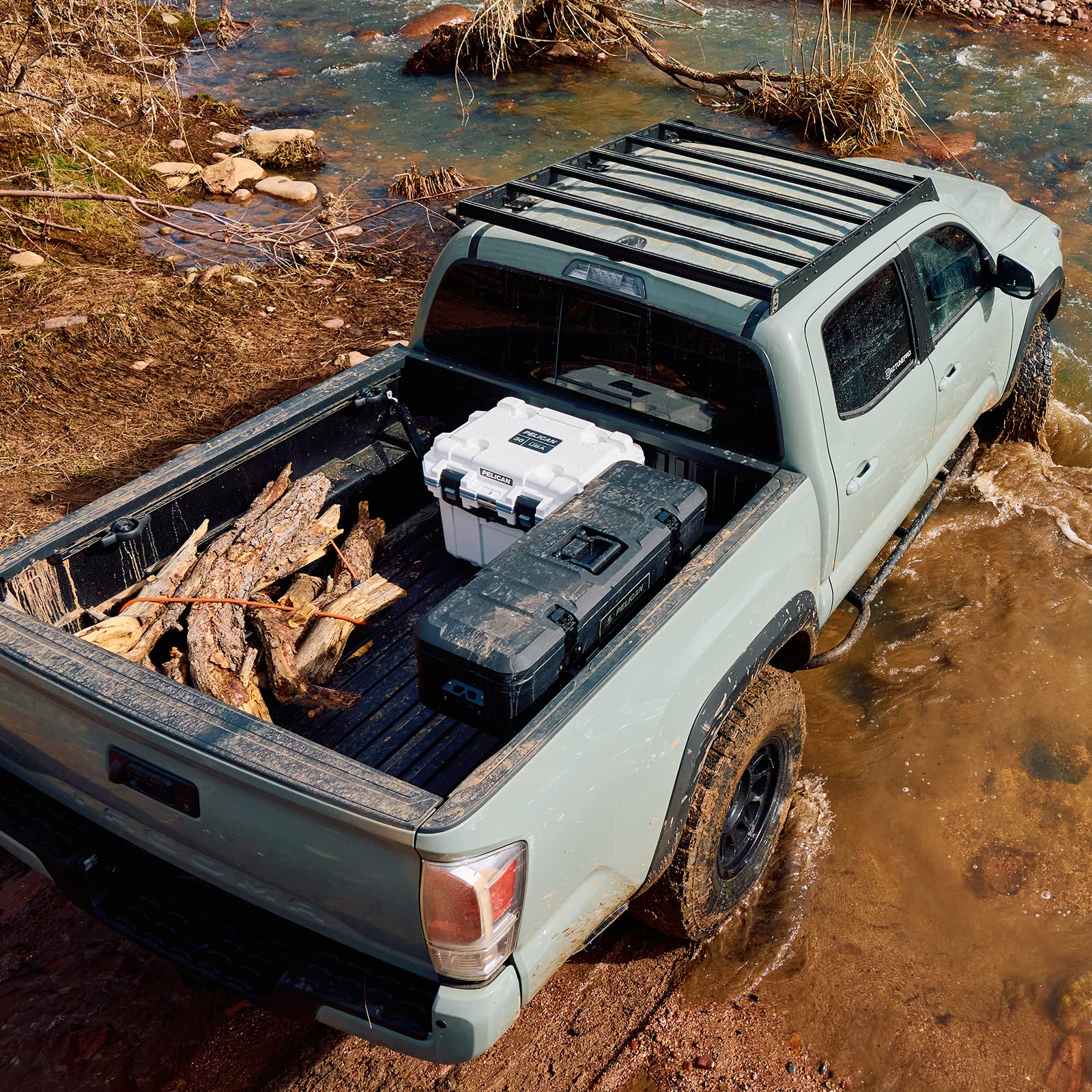 Pelican Case Cargo - SDDLMT2A Saddle Bed Mount Kit for Flange Mounting Bedrail (Compatible with Cases BX55S BX85S)