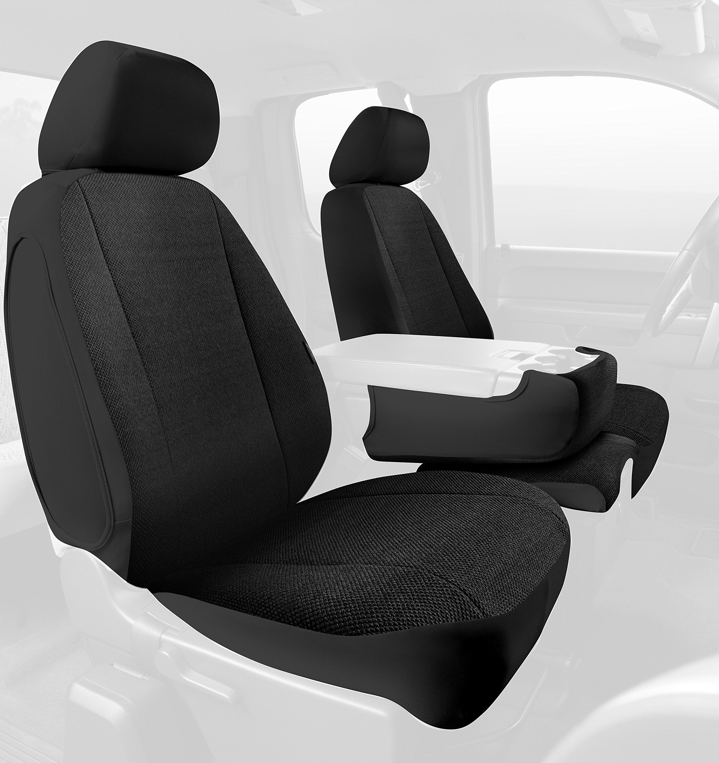 Fia BLACK TRS40 Solid Wrangler TRS49-28 Solid Black Seat Cover (Front Split Seat 40/20/40/Saddle Blanket)