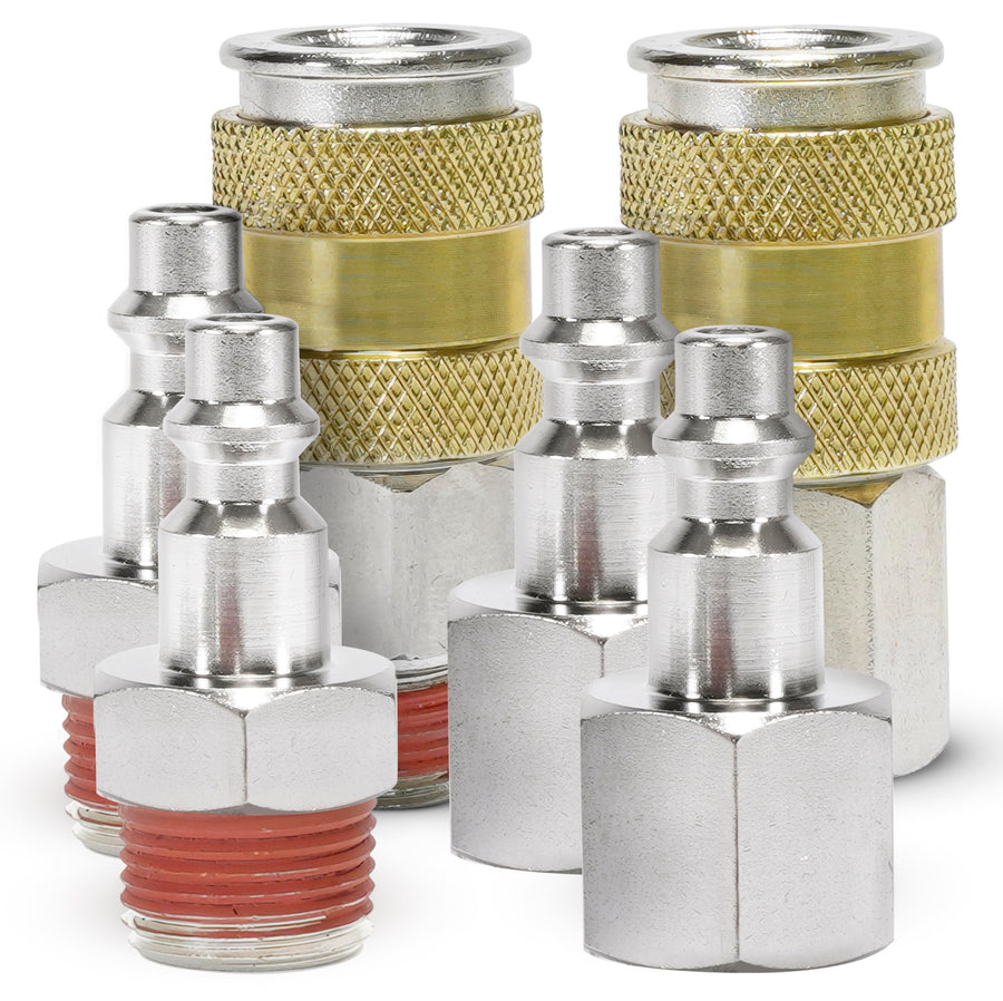 High Flow Couplers 3/8" NPT M & F, Quick Connect Studs 3/8" M (2) & F (2), NO LOGO