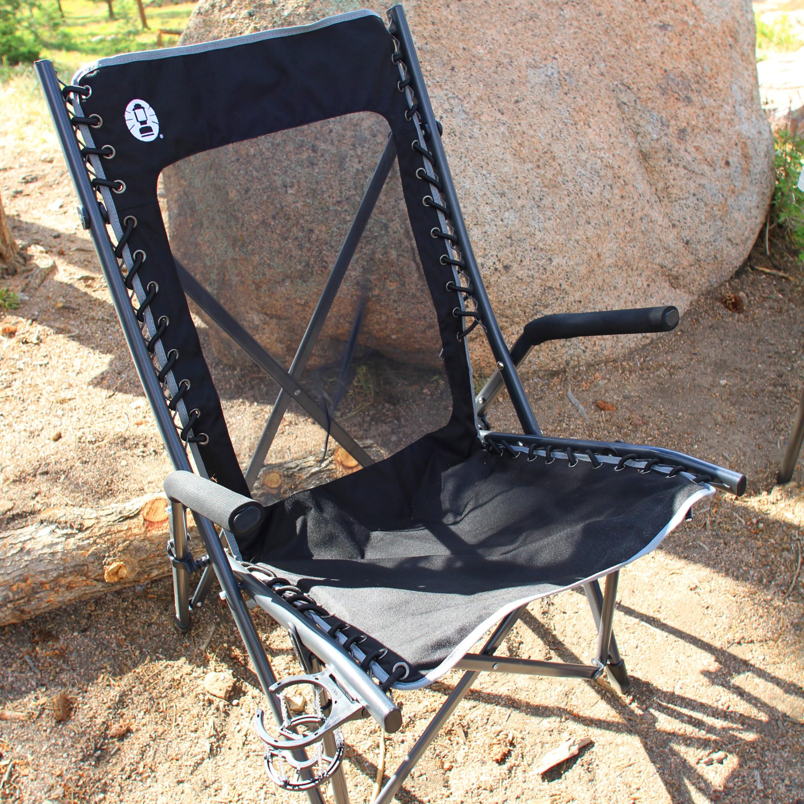 Coleman Portable Comfortsmart Suspension Chair, Ultra-Comfortable Outdoor Camping Chair with Drink Holder & Carry Bag, Supports up to 300lbs, Great for Camping, Tailgating, Firepits, Patio, & More