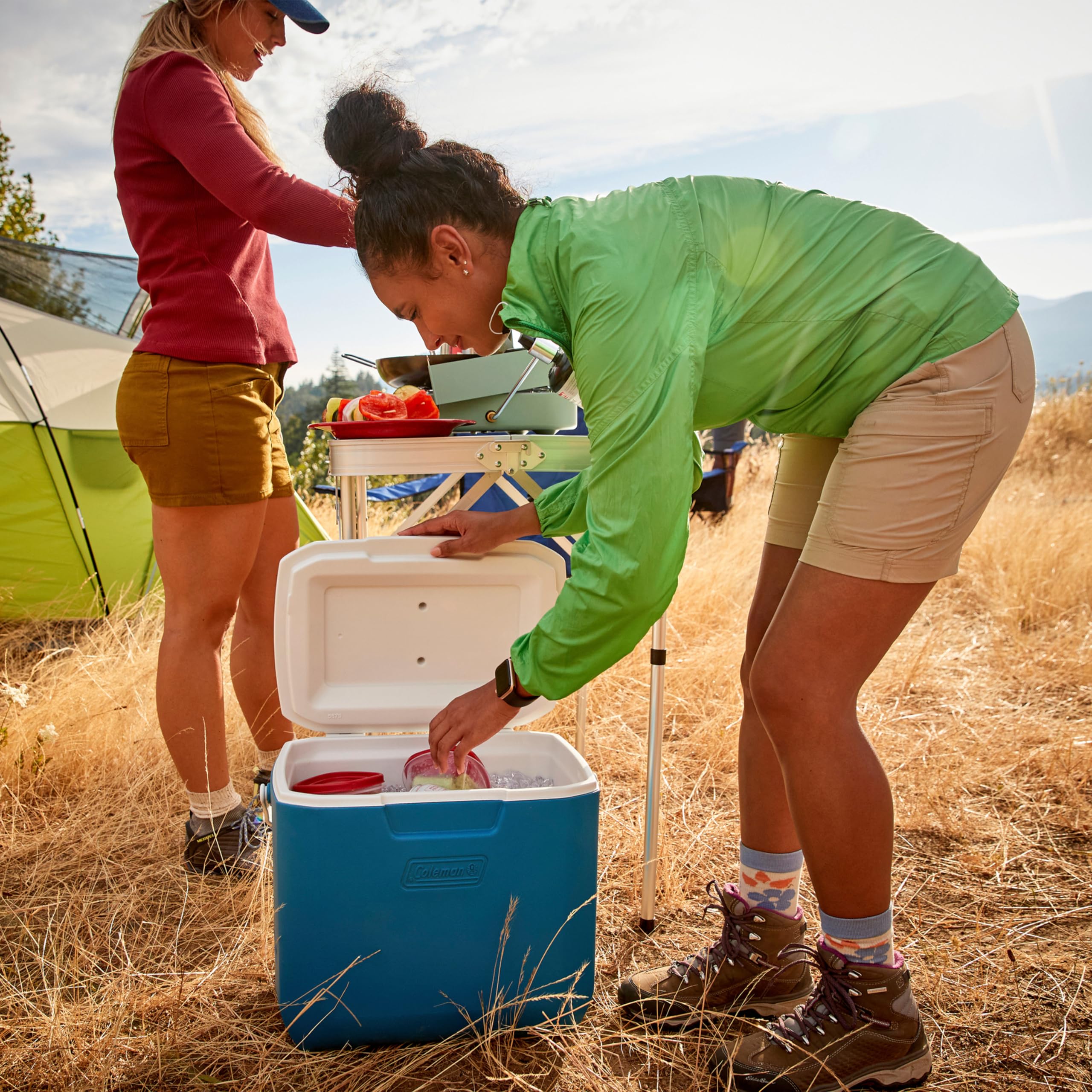 Coleman 30qt Chiller Insulated Portable Cooler with Ice Retention & Large Carry Handle, Made in USA, Great for Camping, Tailgating, Parties, Sports, Concerts & More