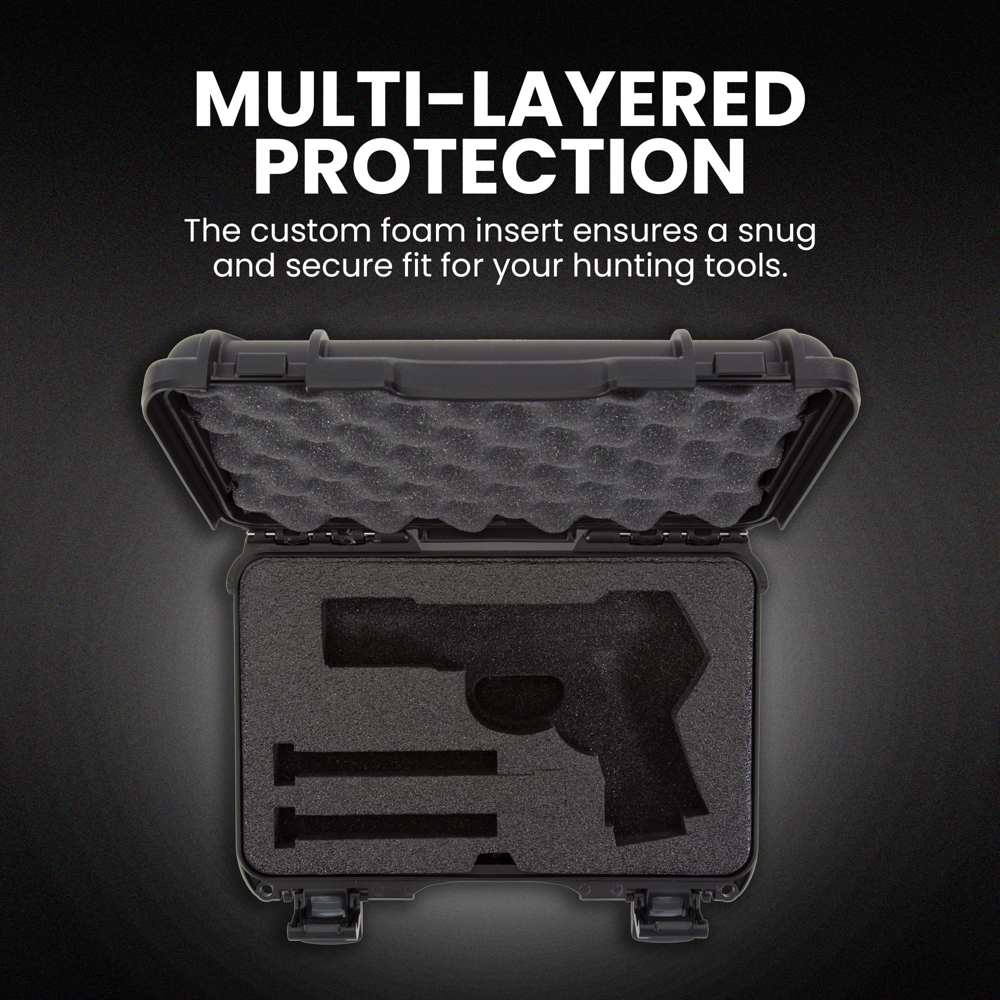 Classic Nanuk 909 Pistol Case, Holds Pistol and Two Single Stack or One Double Stack Magazines, Black