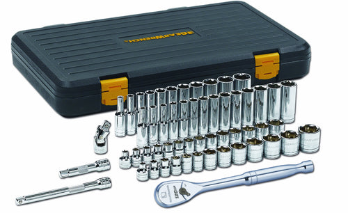 3/8" Drive GEARWRENCH 56 Pc. 6 Pt. 120XP Mechanics Tool Set, Standard & Deep, SAE/Metric - 80550P