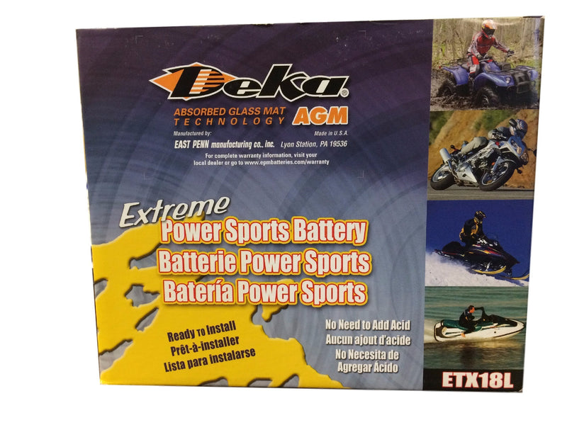 Deka ETX18L Sports Power Battery
