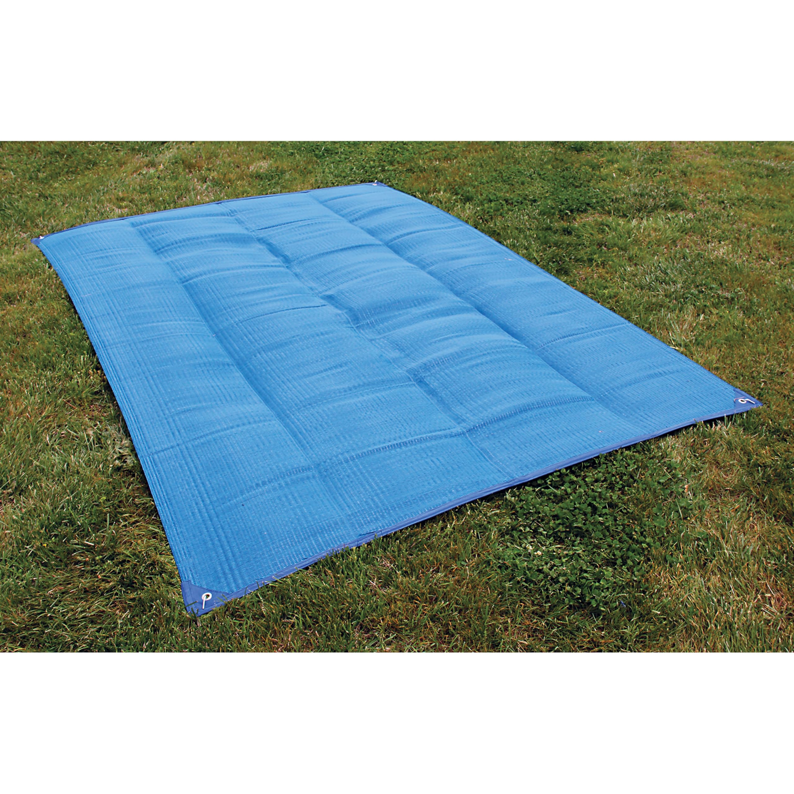 Camco 6' x 9' Reversible Outdoor Patio Mat - Easy to Clean, Perfect for Picnics, Cookouts, Camping, and The Beach -Blue (42881)