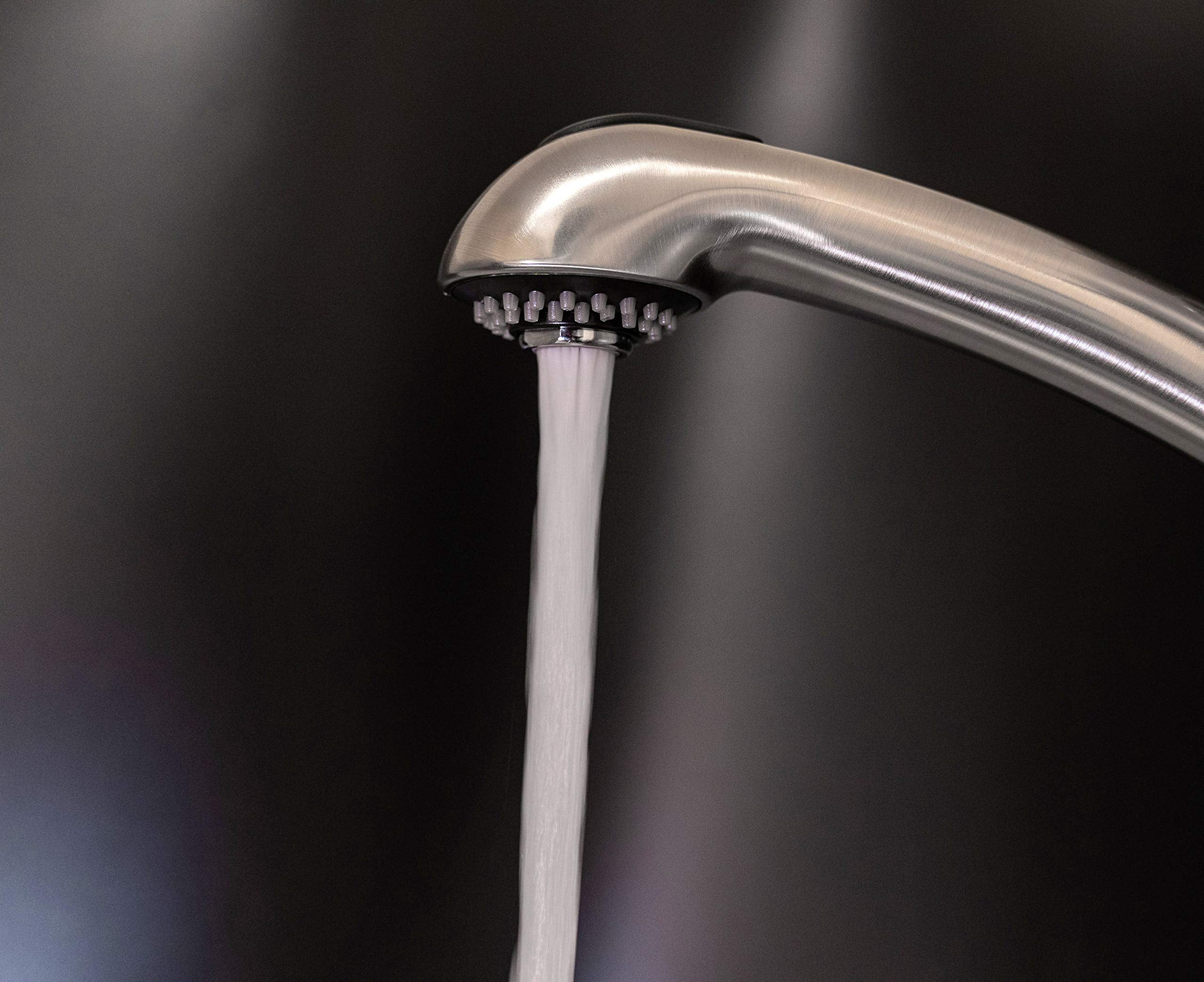 Dura Faucet RV Pull-Out Swivel DF-NMK852-WT Kitchen Sink Single Handle Faucet - One-Hole (White)
