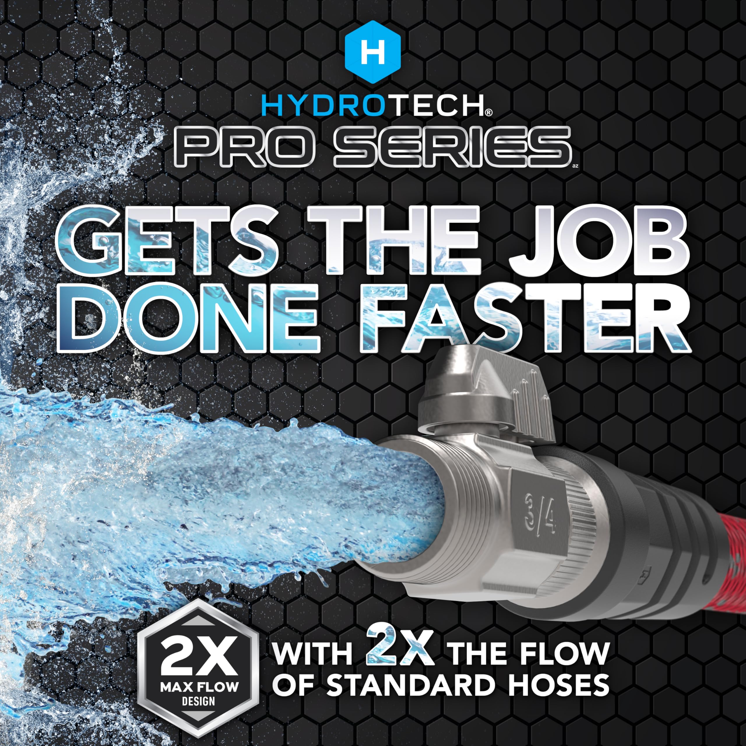 200 ft HydroTech Expandable Garden Hose - Pro Series, 2x Max Flow, 3/4" No-Kink Flexibility, Lightweight Hose for Lawn, Garden, Car Washing, Deck and Patio Cleaning