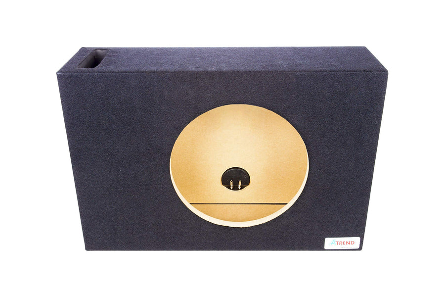 Atrend Single Vented 10" Bbox Subwoofer Enclosure- Pro Audio Tuned Car Subwoofer Boxes & Enclosures - Premium Subwoofer Box Improves Audio Quality, Sound & Bass - Nickel Finish Terminals