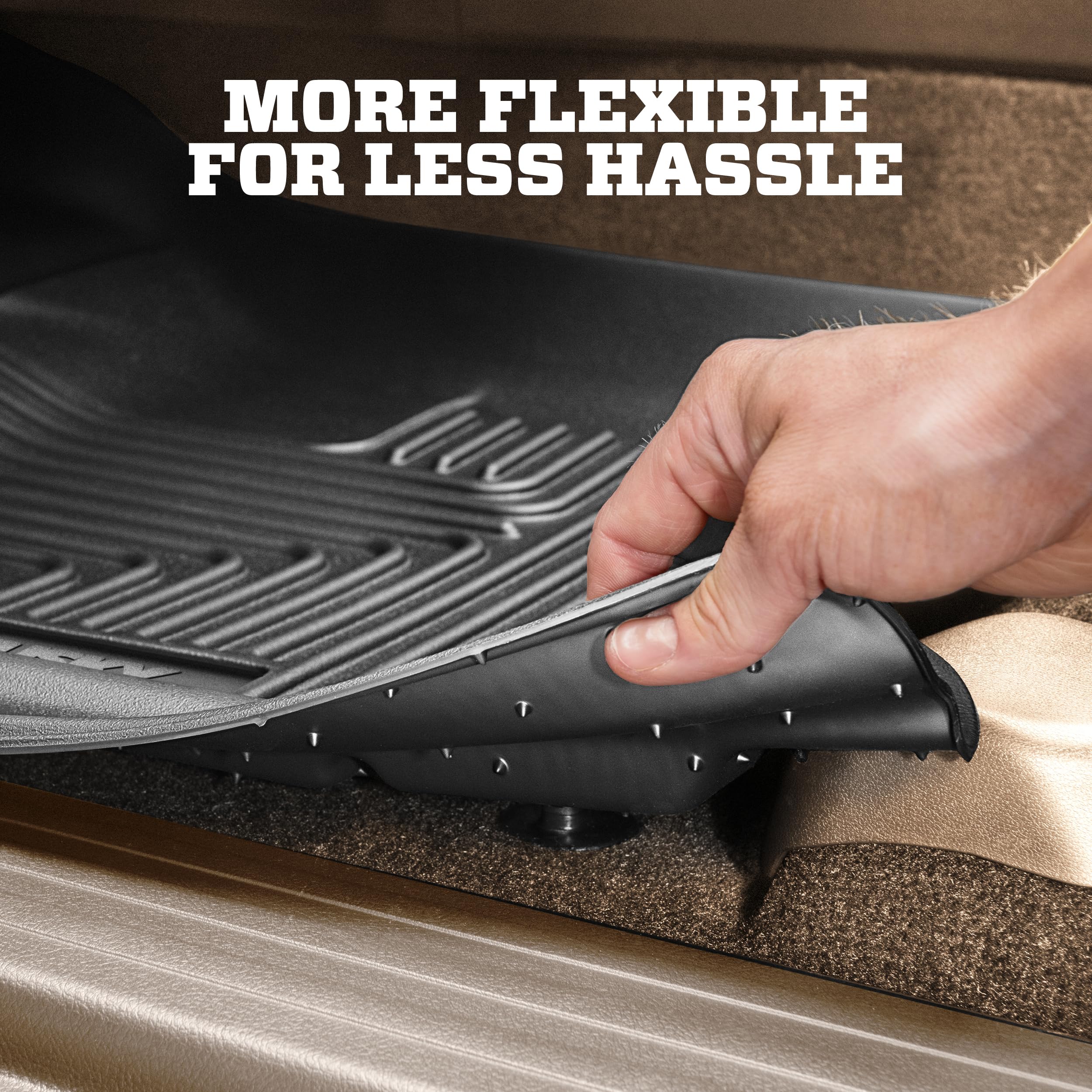 Weatherbeater Husky Liners Floor Mats | Fits 2021-2025 Ford Bronco Sport Model ONLY | Front & 2nd Row, 3-pc Black - 95341