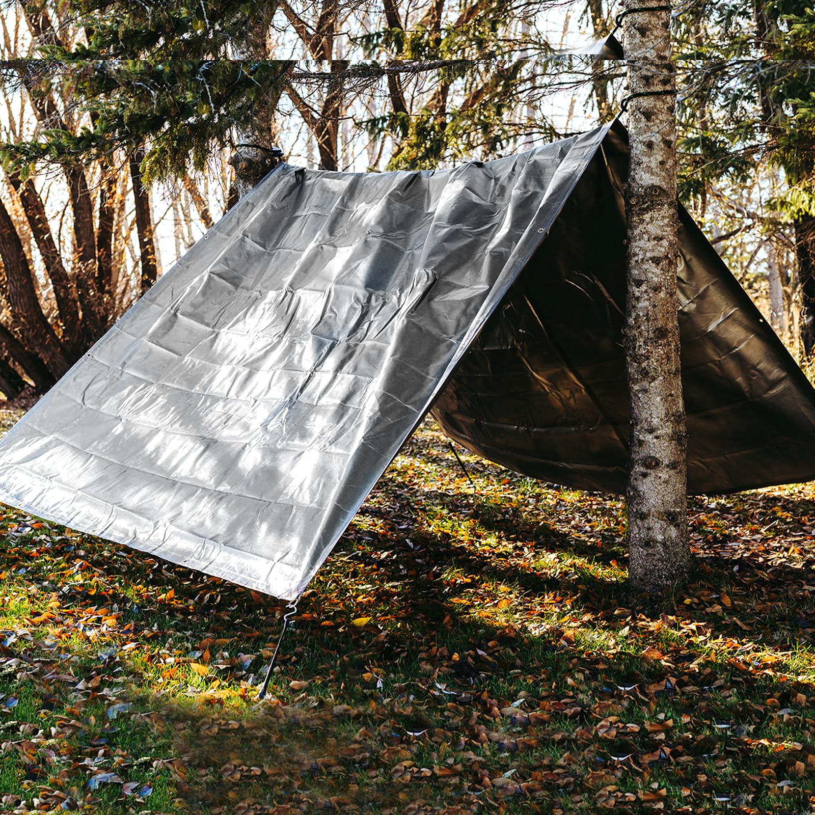 Max Tough Gorilla Tarp 10x14 ft Heavy-Duty 14 MIL Poly, 16x16 Weave, UV Treated, Triple Layer Hems, Brass Grommets Every 3 ft, D-Ring Corners, Tear & Water Resistant, All-Weather Outdoor Cover