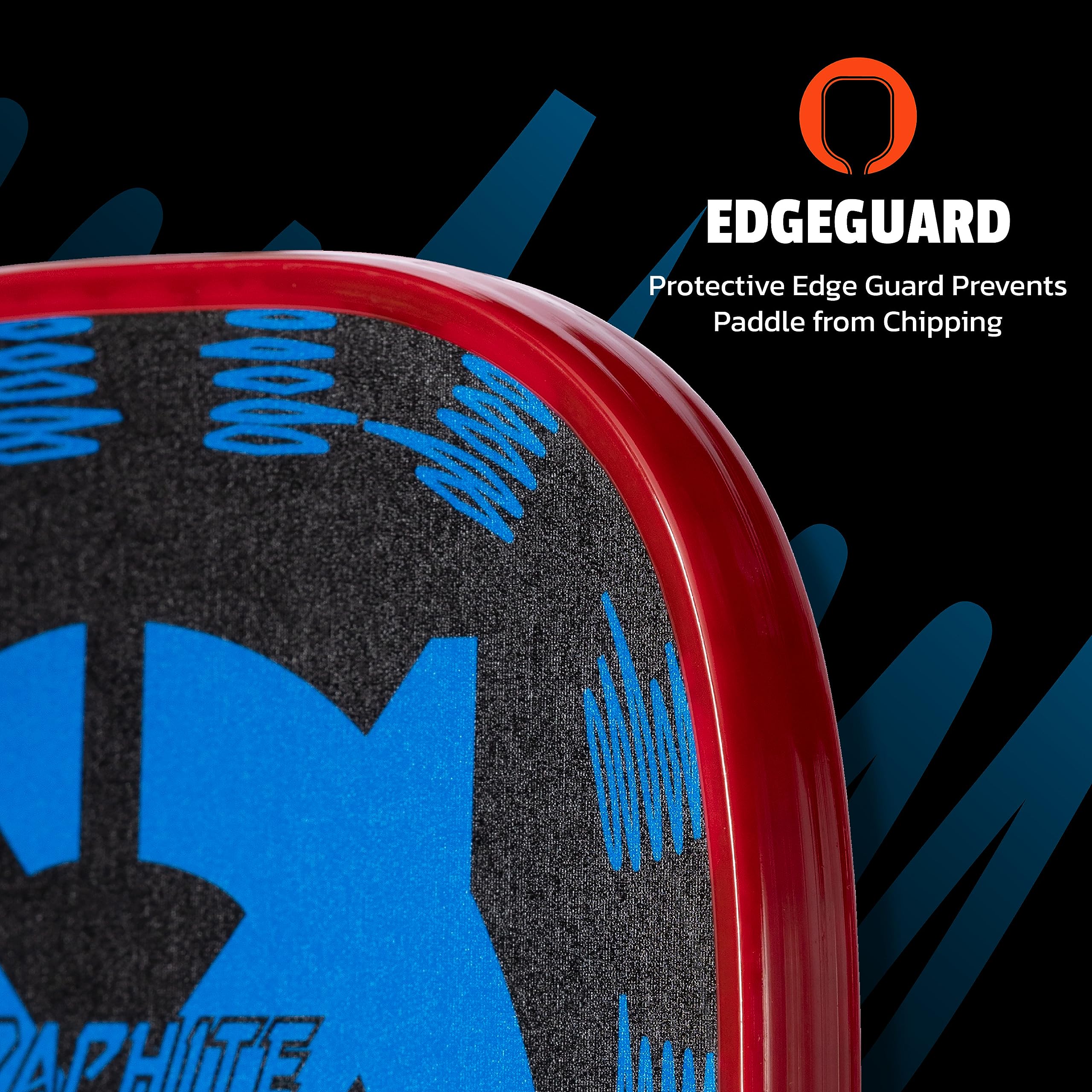 Evoke XL Onix Graphite Pickleball Paddle Features Polypropylene Core, Graphite Face, and Oversized Shape, Blue