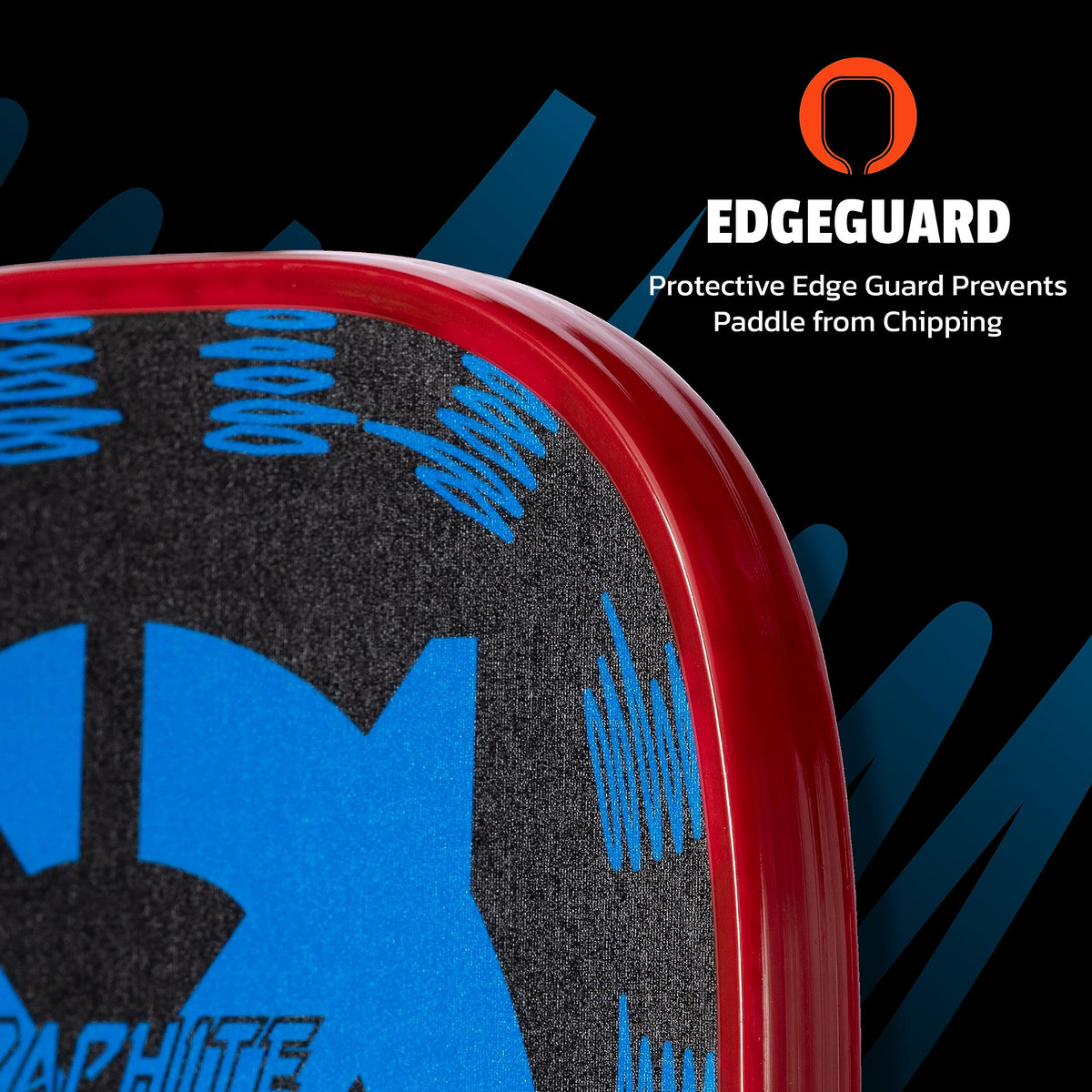 Evoke XL Onix Graphite Pickleball Paddle Features Polypropylene Core, Graphite Face, and Oversized Shape, Blue