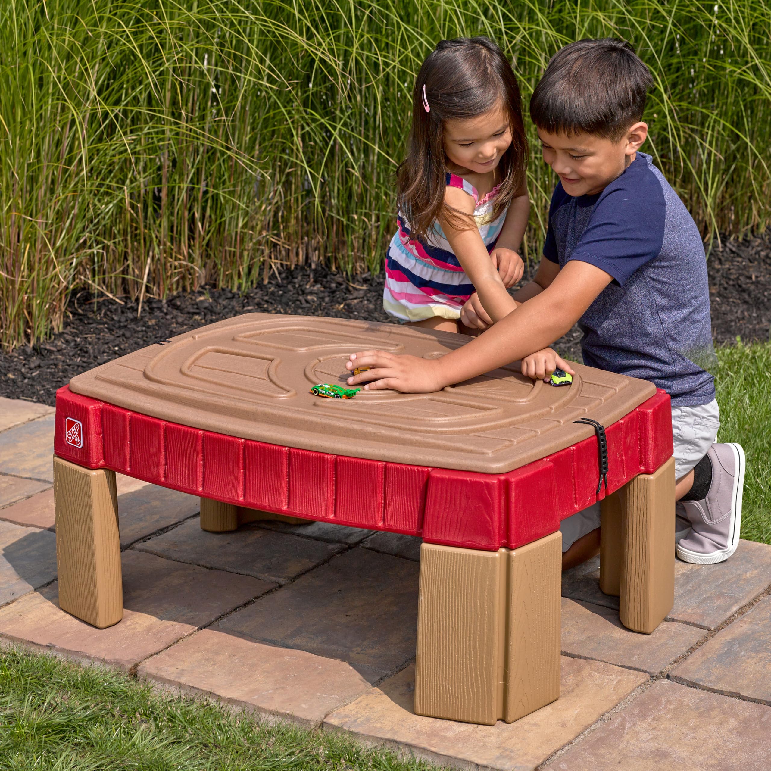 Step2 Sand Table Naturally Playful, Kids Sand Activity Sensory Table, 5 Piece Accessory Kit, Toddler Summer Outdoor Toys, 2+ Years Old