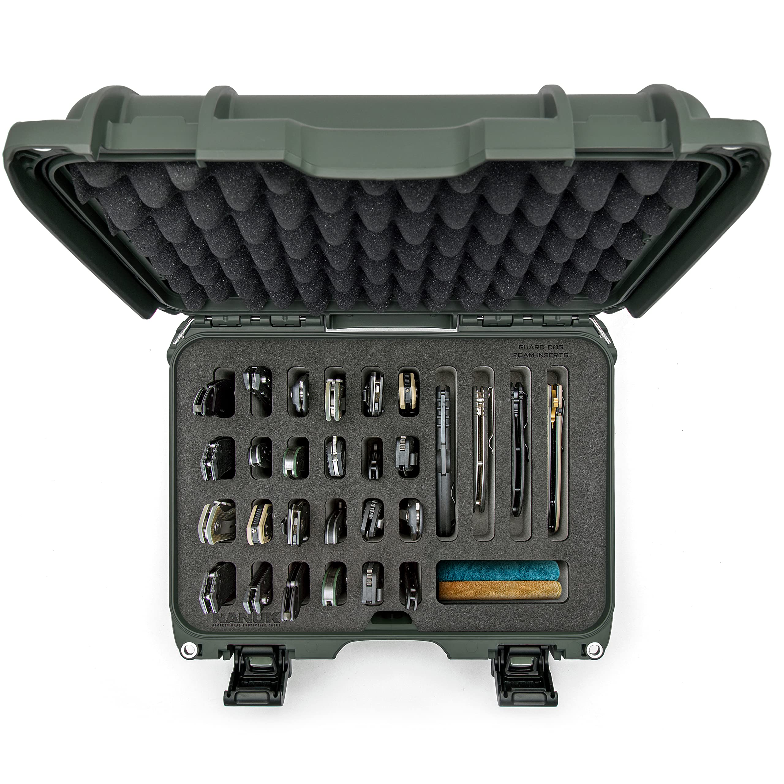 Case Nanuk w/Foam Insert for 28 Knives - Olive 915-28KNI6