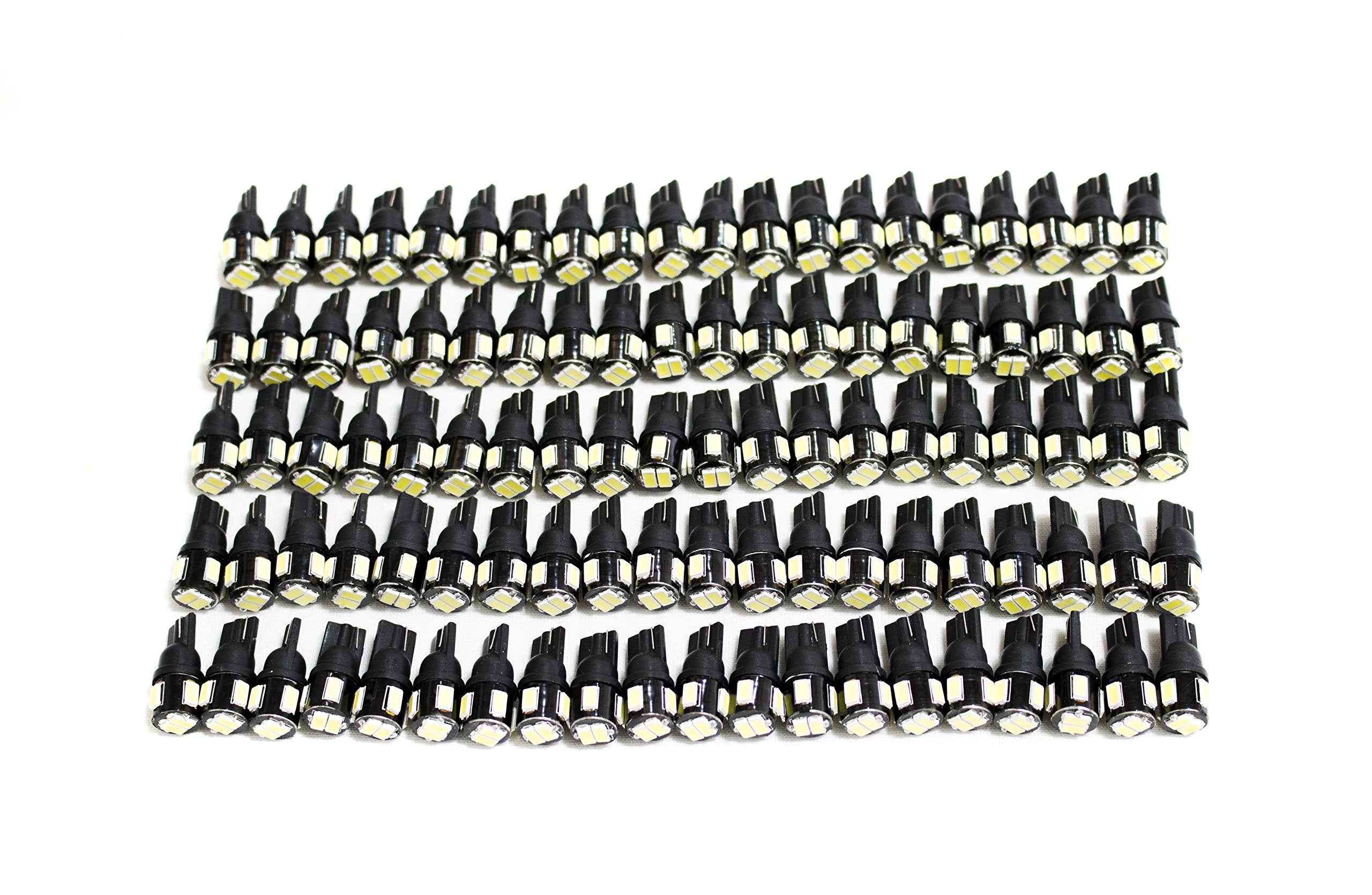 Racesport 100-pack Of T10 Lt T10100PKW 6-led [5630] Replac