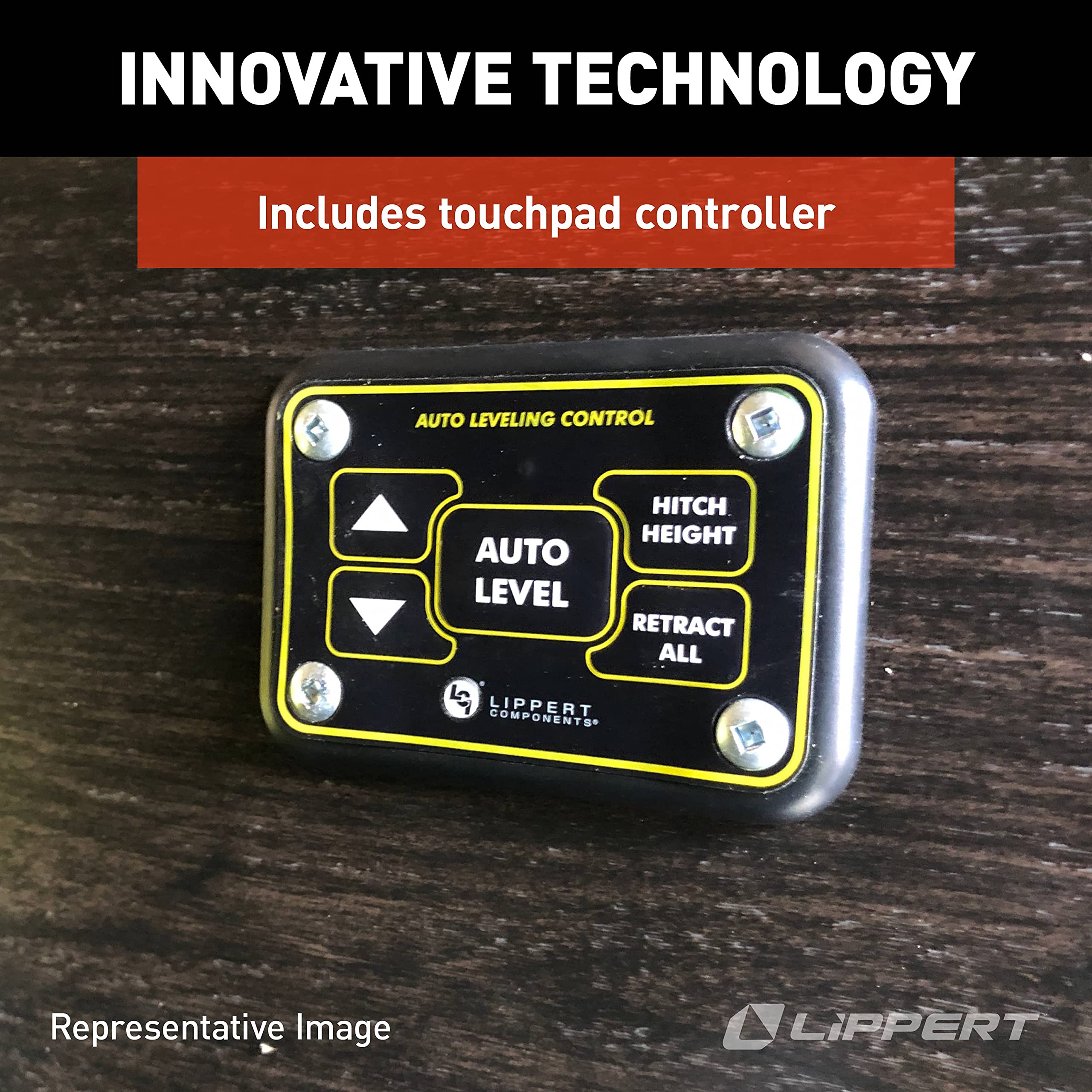 Ground Control TT Lippert 5-Point Automatic RV Travel Trailer Leveling System with Touchpad Controller, 10,000-lb. GVWR - 672136