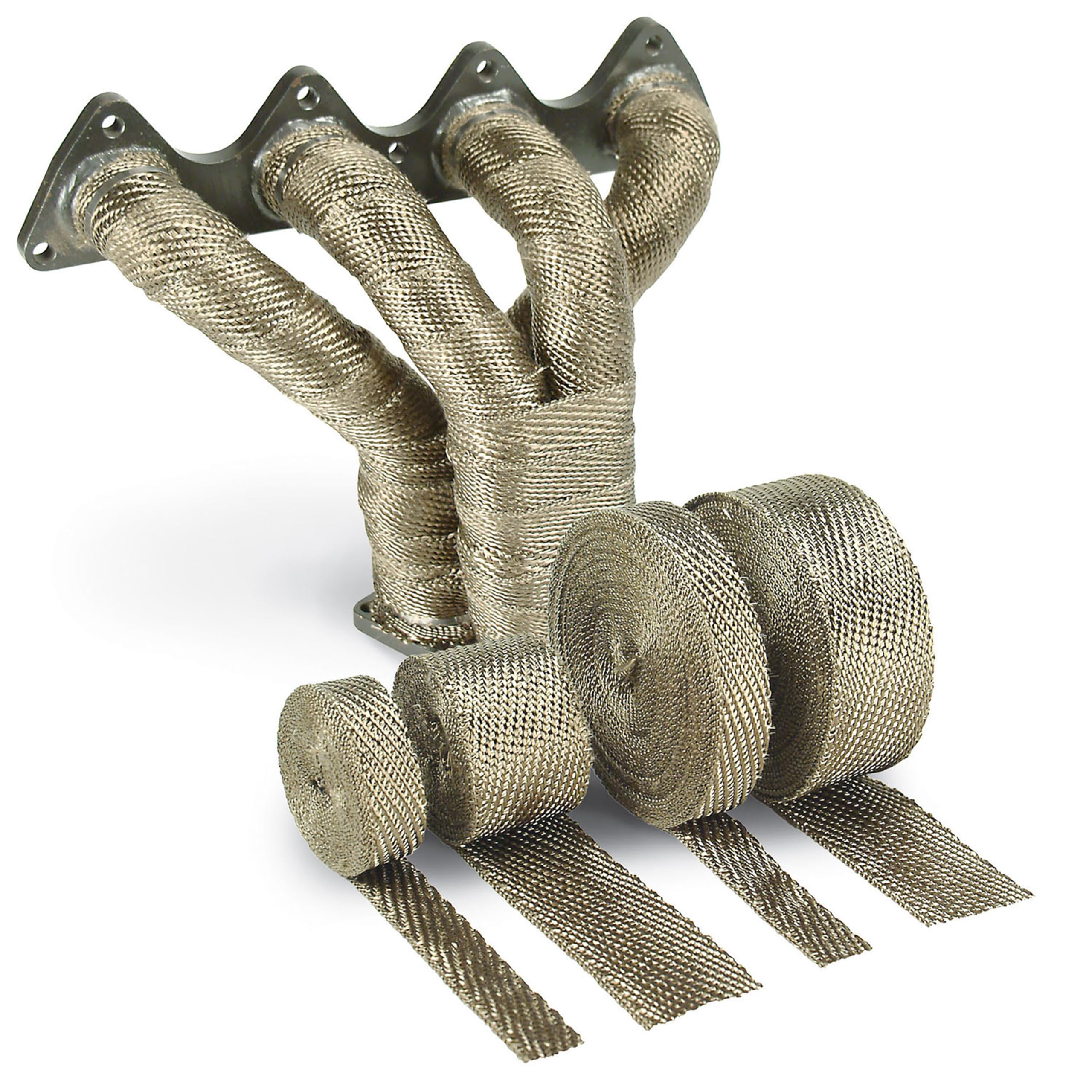 1" x 50' Design Engineering Titanium Exhaust Heat Wrap with Lava Rock Technology - Heat Wrap for Exhaust Pipes, Pliable Exhaust Wrap Tape, Withstands 1800°F Direct Heat & 2500°F Intermittent Heat