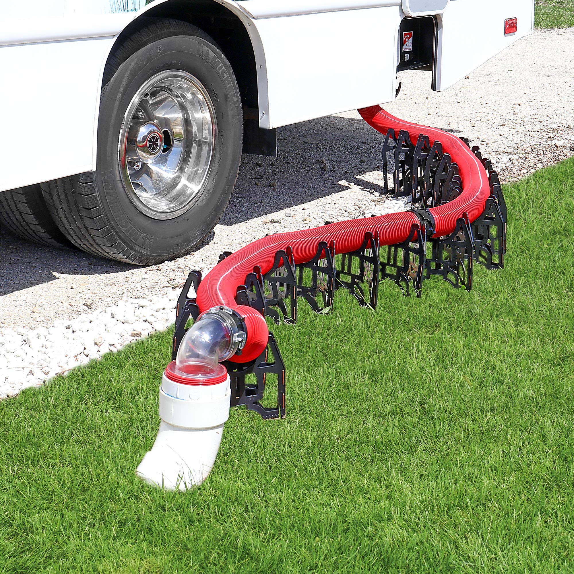 10-Foot Valterra Slunky RV Hose Support, RV Sewer Hose Holder, Black