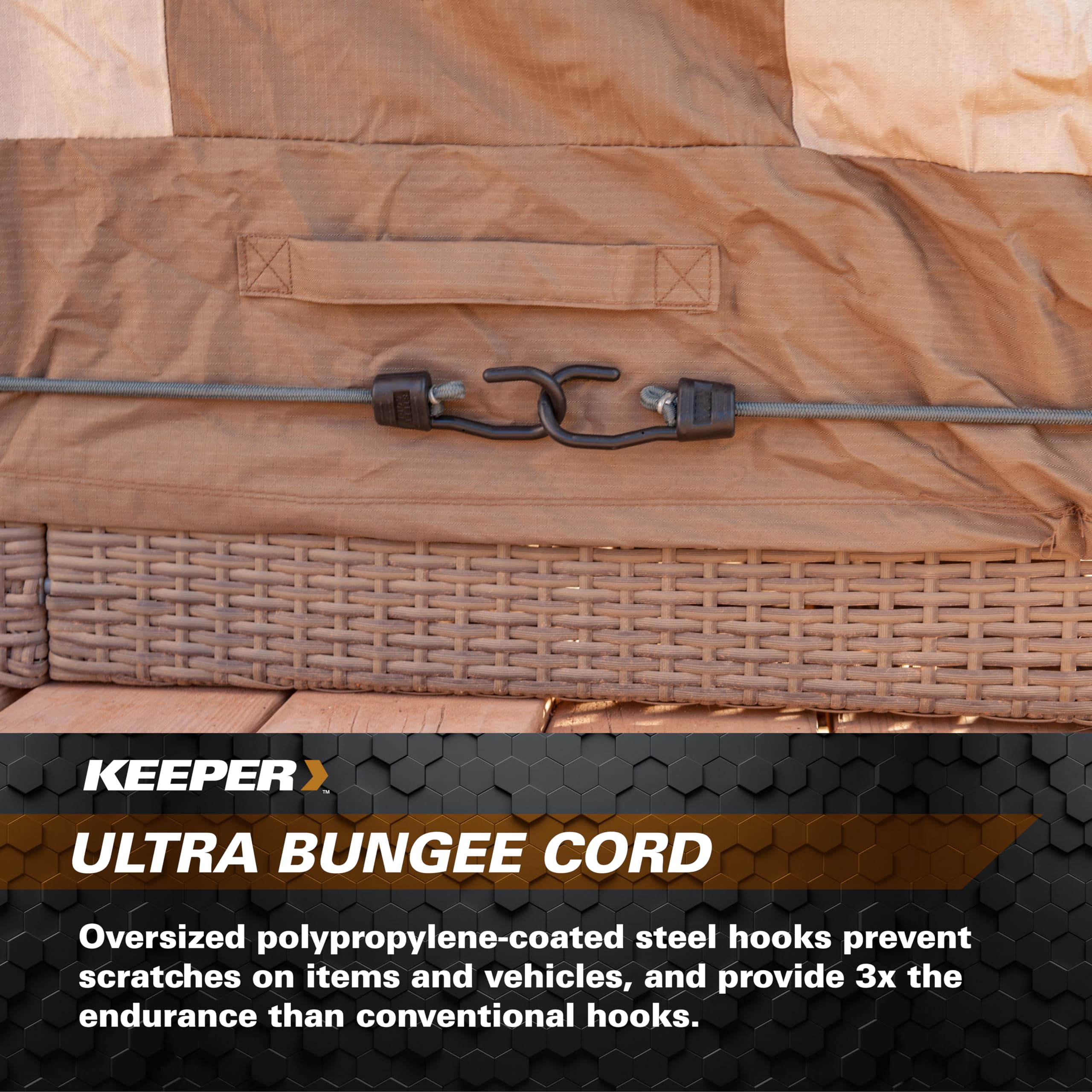 48” Keeper Ultra Bungee Cord - UV and Weather-Resistant
