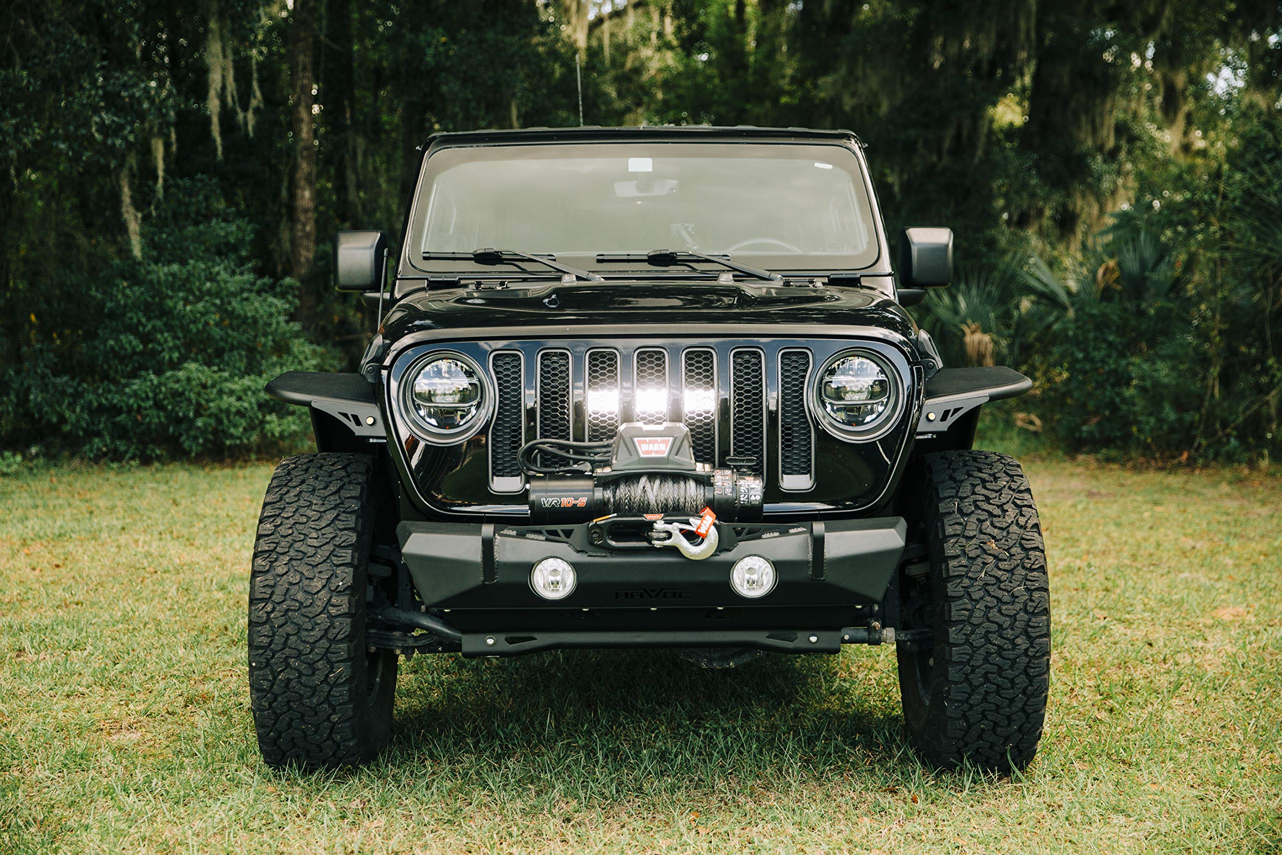 Grille LED Light Mount Rugged Ridge 11232.77 for 2018 to Current Jeep Wrangler JL and Gladiator