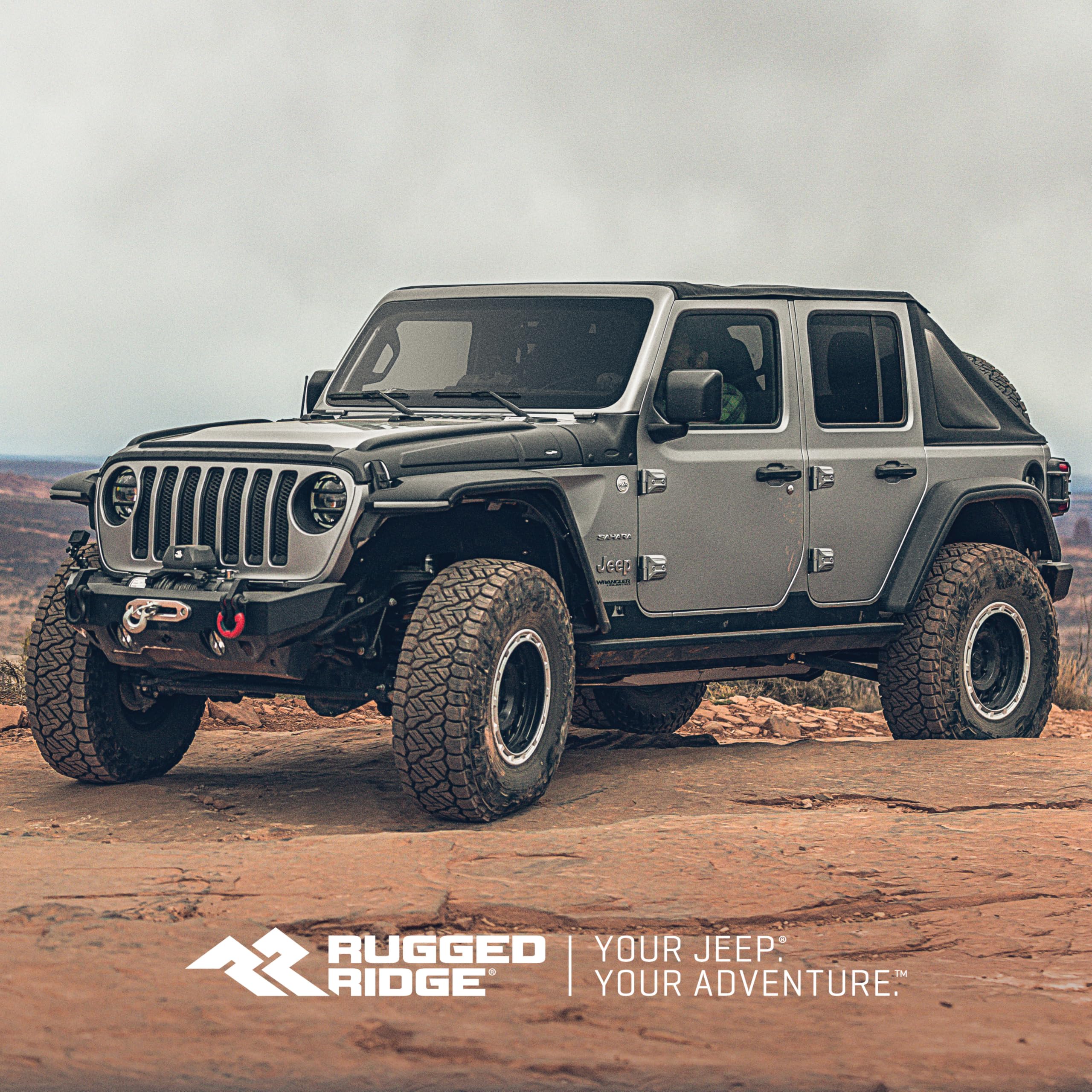 Floor Liner Set Rugged Ridge for Jeep Wrangler JL | Front & Rear, 4-Piece Set, Black | 12987.43 | Fits 2018-2025 Jeep Wrangler JL 2-Door