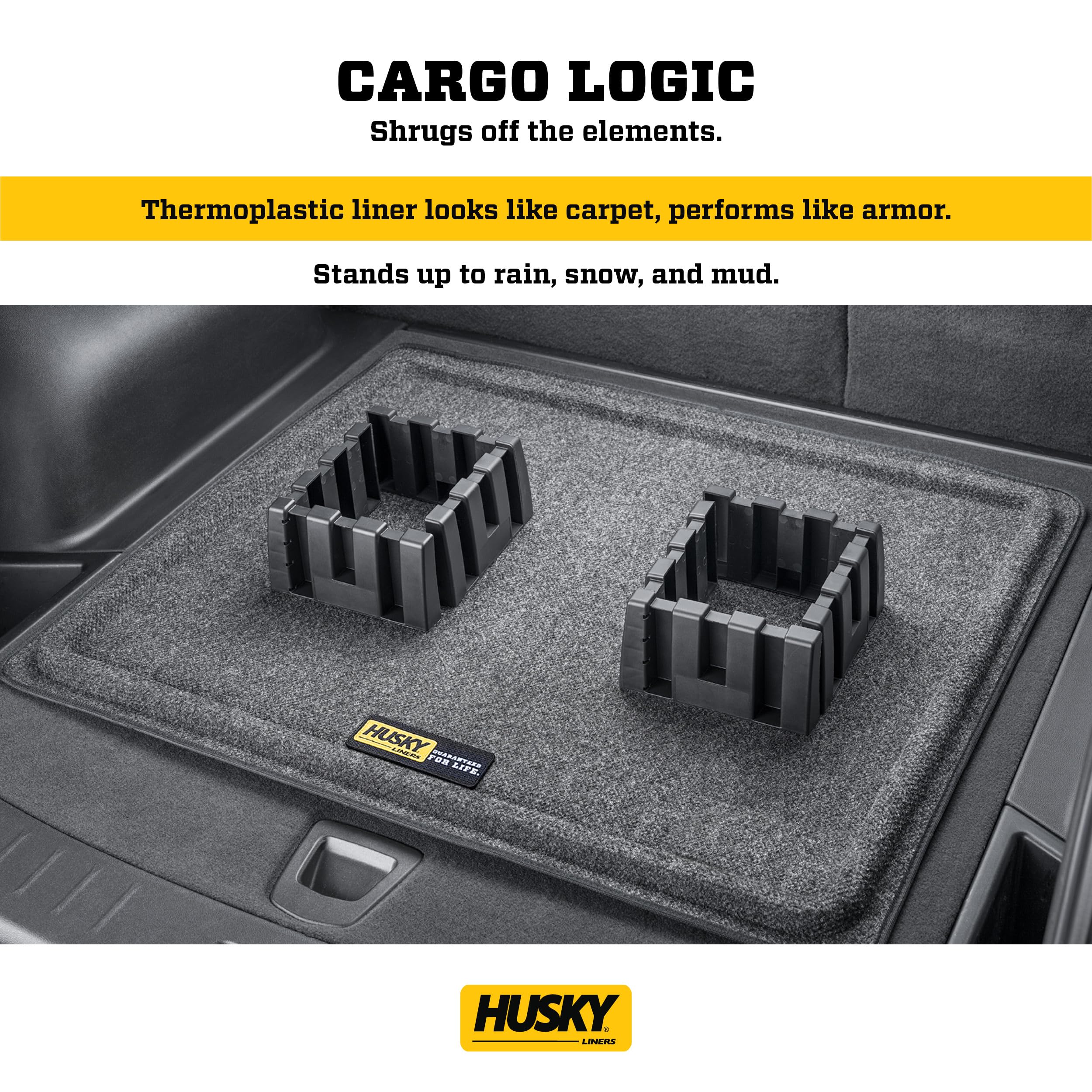 Cargo-Logic/Cargo Organizers | Husky | Universal Fitment | Medium Size, (Includes 30 X 36 Mat and Set of 4 Cargo Logic Loks)