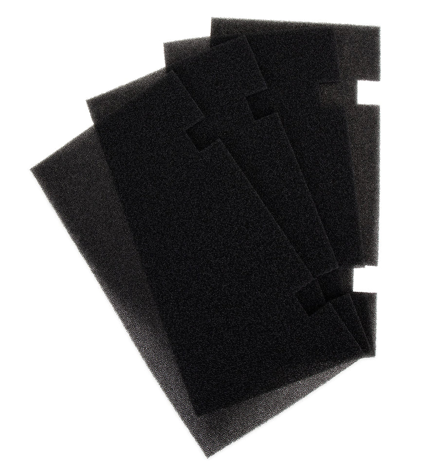 Camco A/C Air Filter Replacements RV | Compatible with Dometic Ducted Return Air Assemblies Requiring a 7-11/16-inch x 14-1/8-inch Grille | Contains (4) Air Filters, Black (40408)