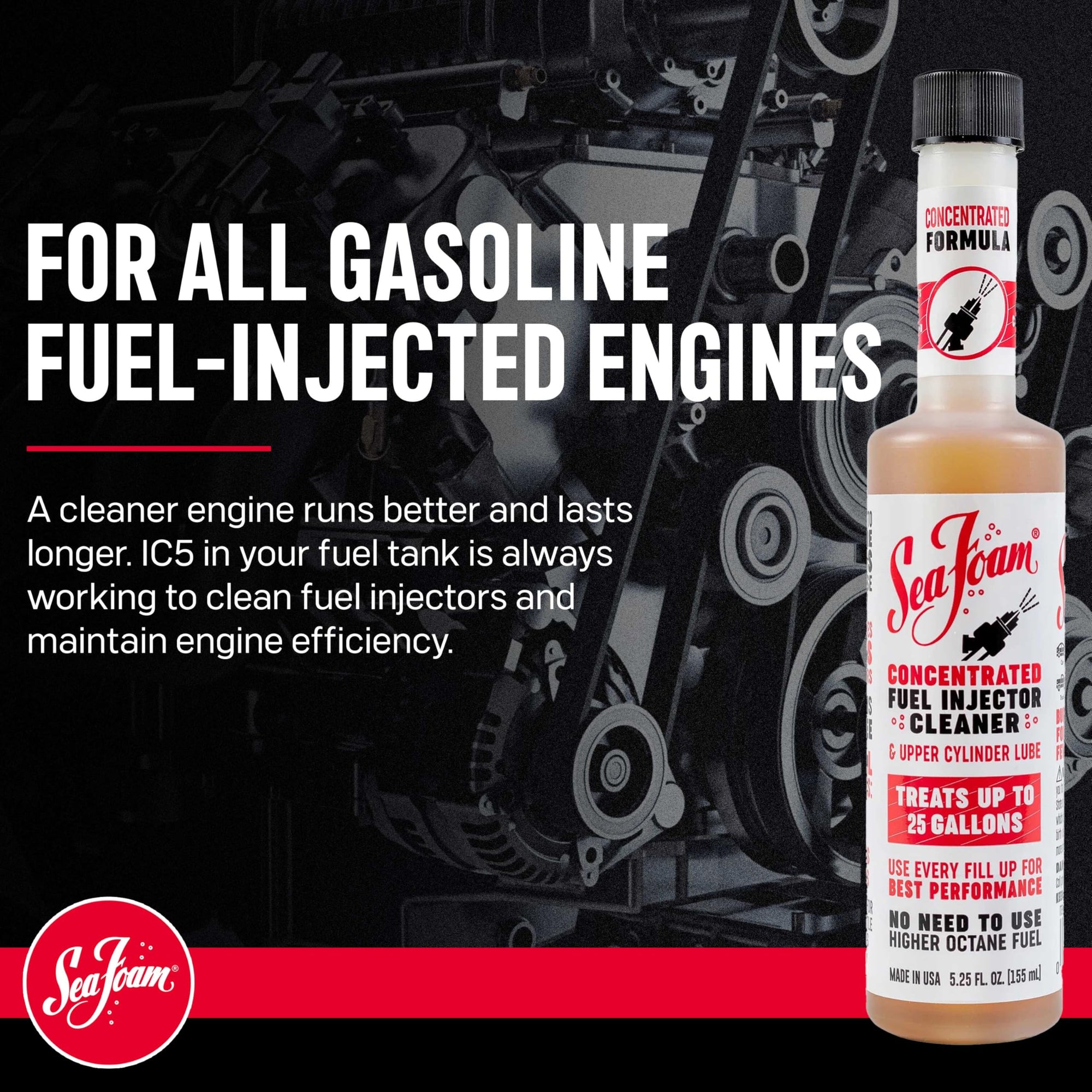 IC5 Sea Foam Fuel Injector Cleaner for Gas Engines, 5.25 oz