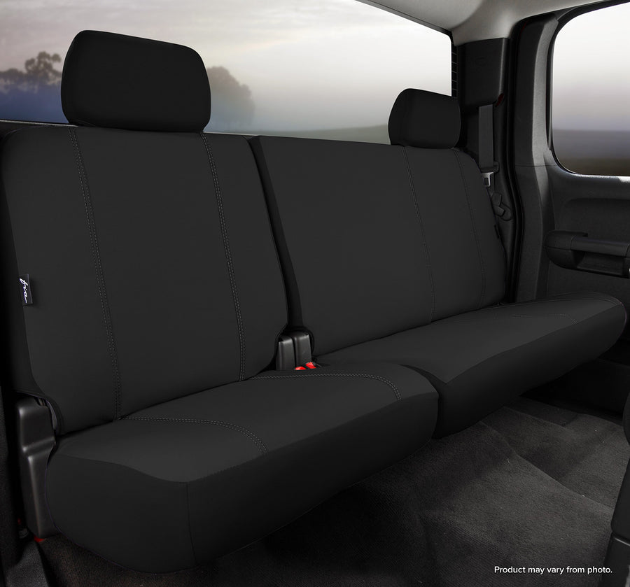 Custom Fit Fia SP88-20 BLACK Front Seat Cover Split Seat 60/40 - Poly-Cotton, (Black)