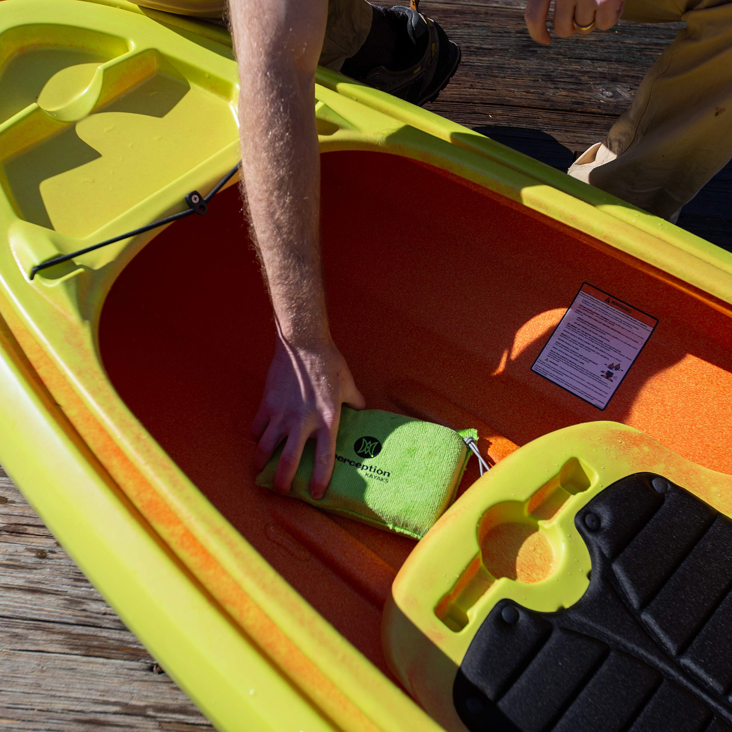 Kayaking Sponge Perception | Water Absorbing Sponge Kayaking | Absorbs up to 1 Liter, Yellow, One Size