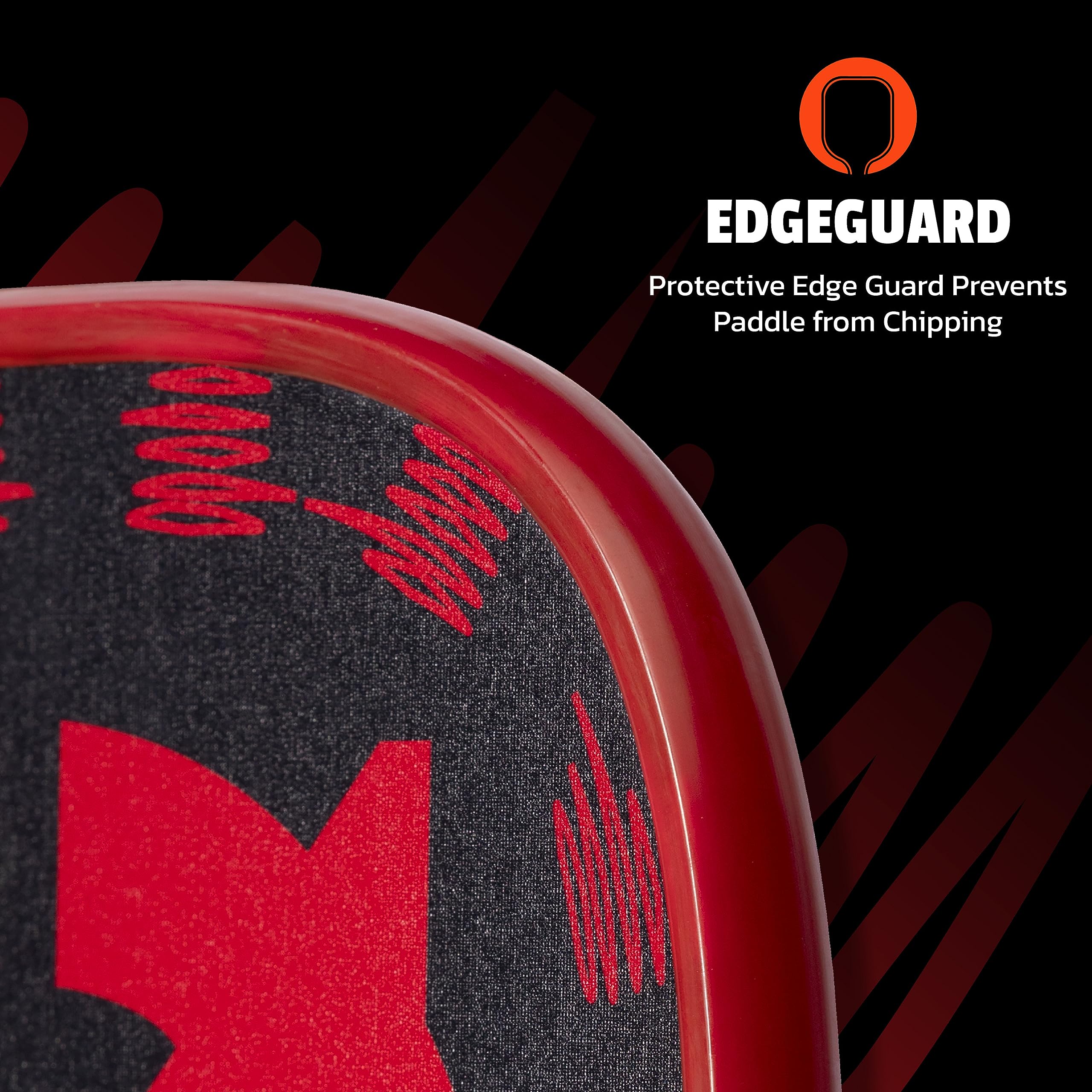 Graphite Onix Evoke XL Pickleball Paddle Features Polypropylene Core, Graphite Face, and Oversized Shape, Red