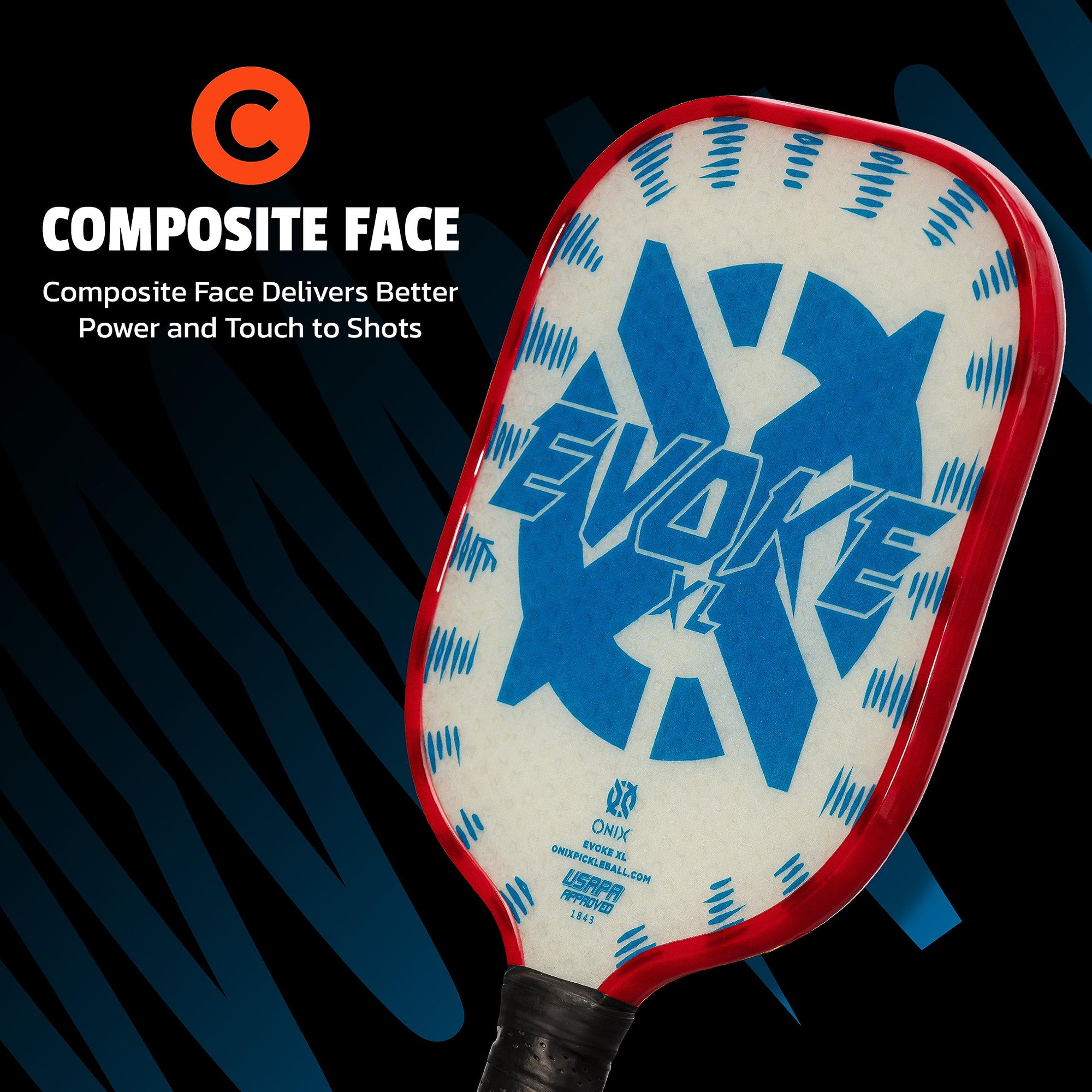 Evoke XL Onix Composite Pickleball Paddle (Blue)
