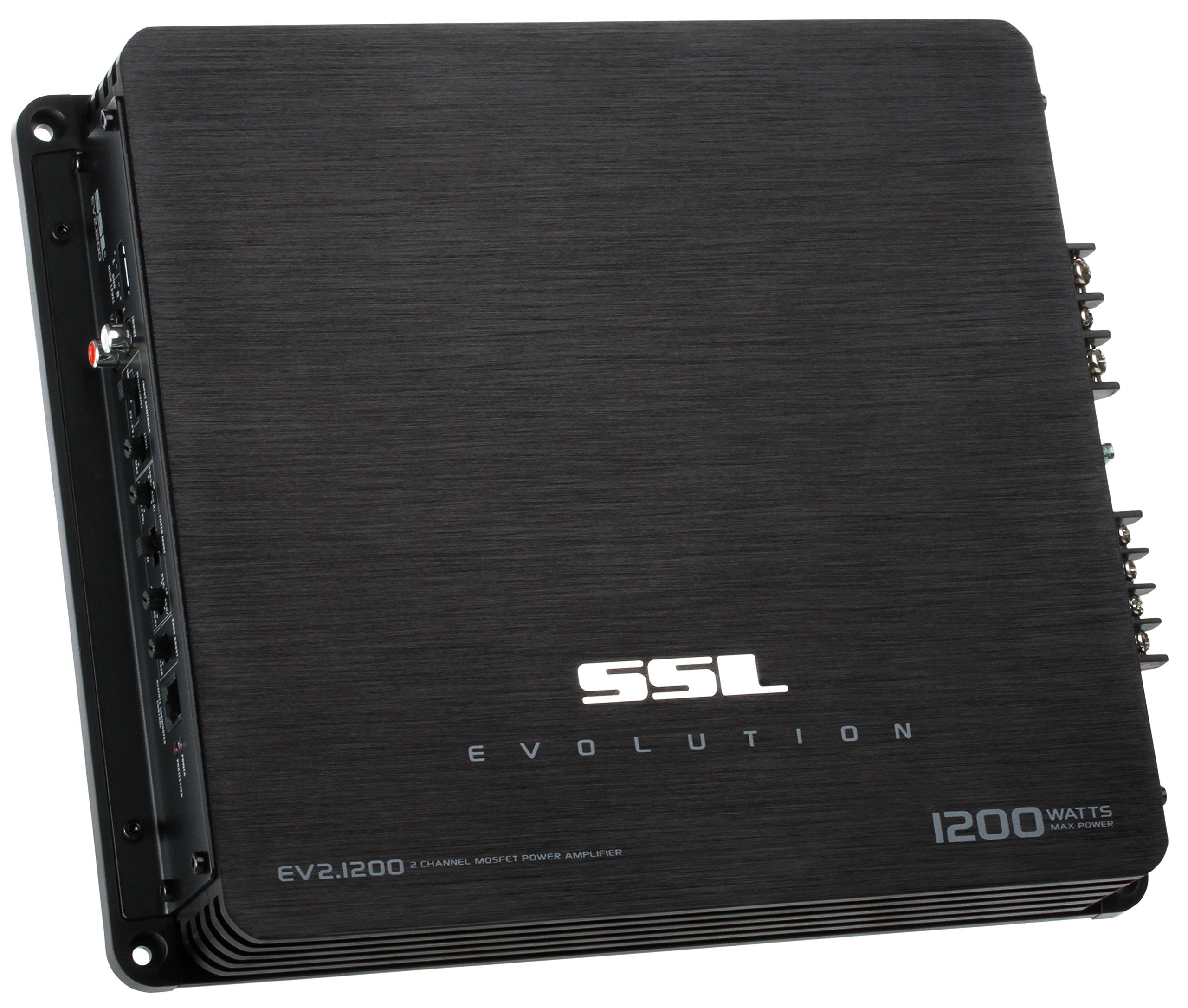 Evolution Series Sound Storm Laboratories EV2.1200 Car Audio Amplifier - 1200 High Output, 2 Channel, 2/8 Ohm, High/Low Level Inputs, High/Low Pass Crossover, Full Range, Hook to Stereo and Subwoofer