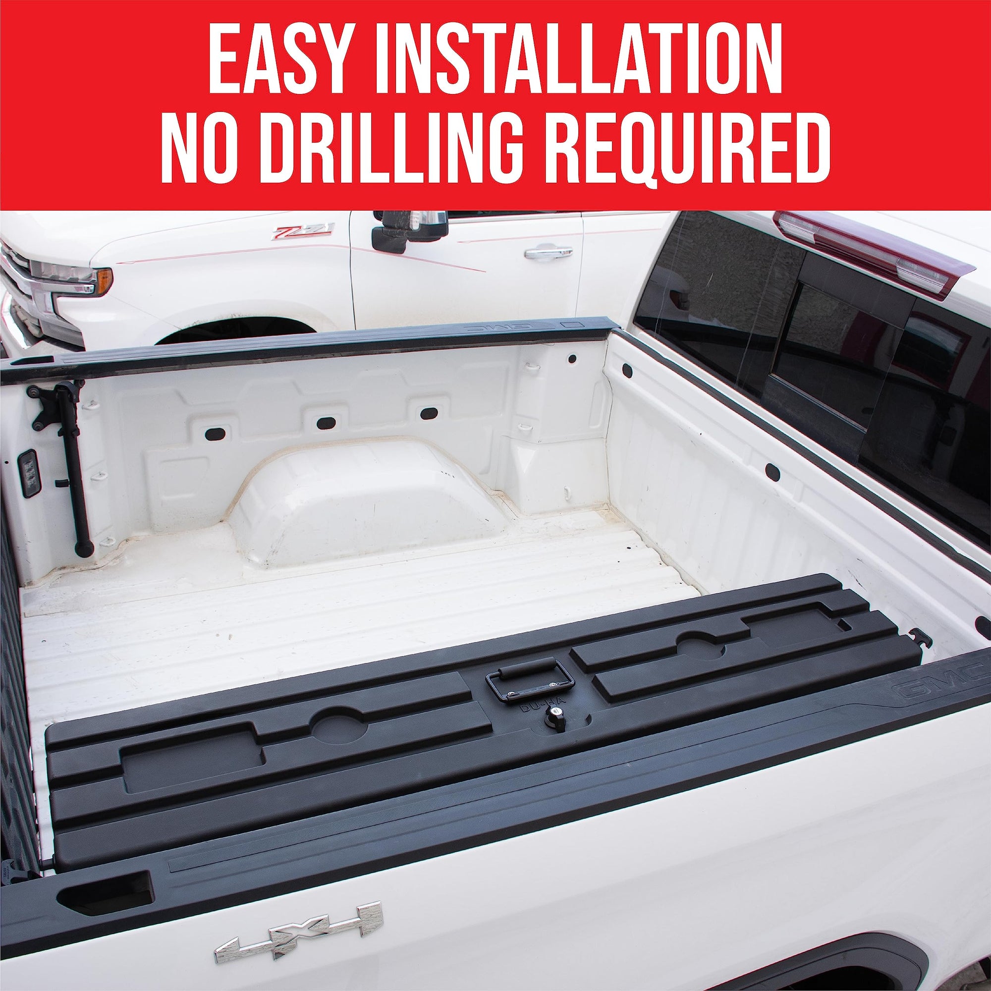DuHa Humpstor 70800 Side Toolbox and Gear Storage fits Open Truck Beds and Tonneau Covers | Black Heavy-Duty Side Tool Box | Includes Mounting Hardware and Dividers