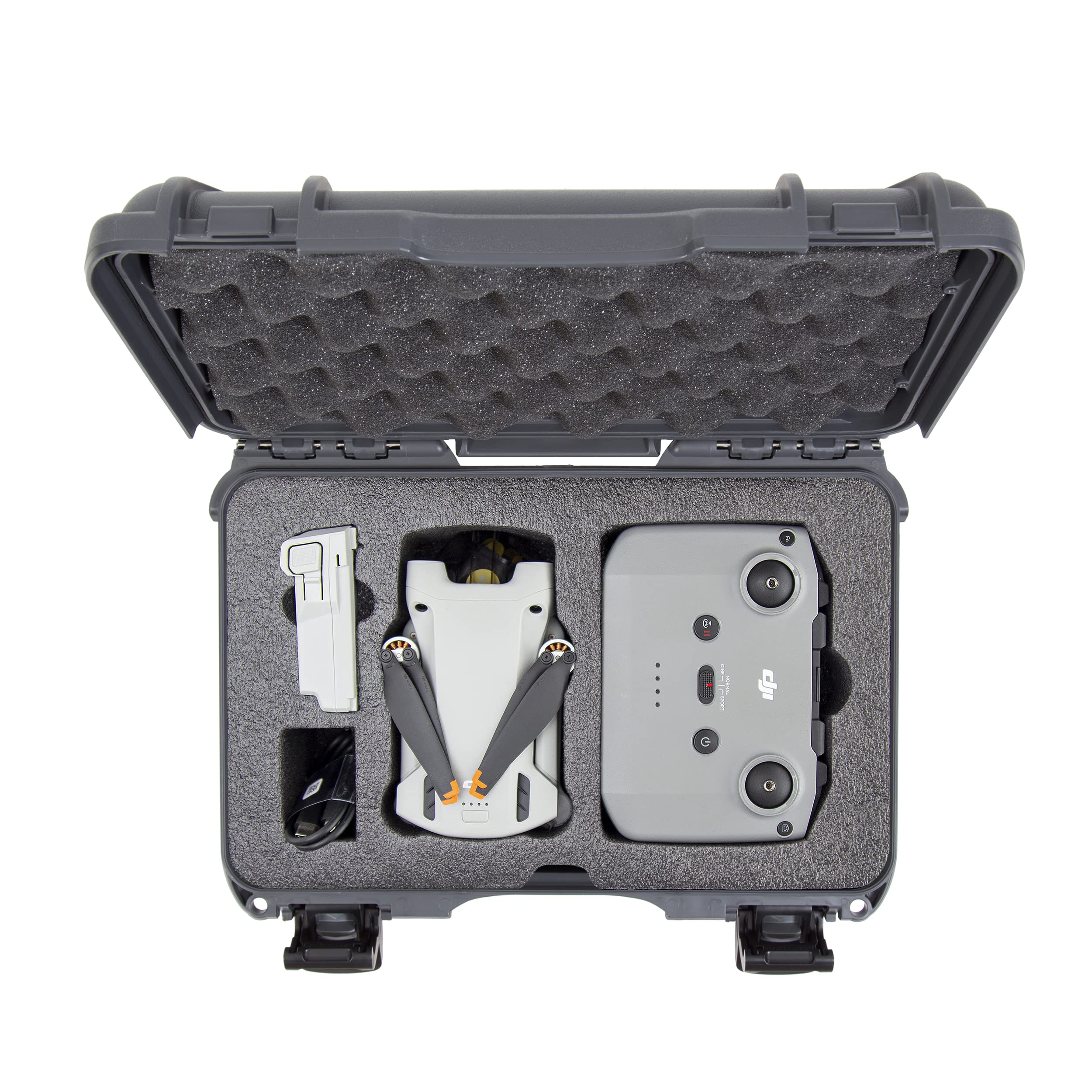 Waterproof Nanuk 909 Hard Case with Custom Insert for DJI Mini 3 and RC-N1 Remote - Graphite (909S-080GP-0A0-C0598)