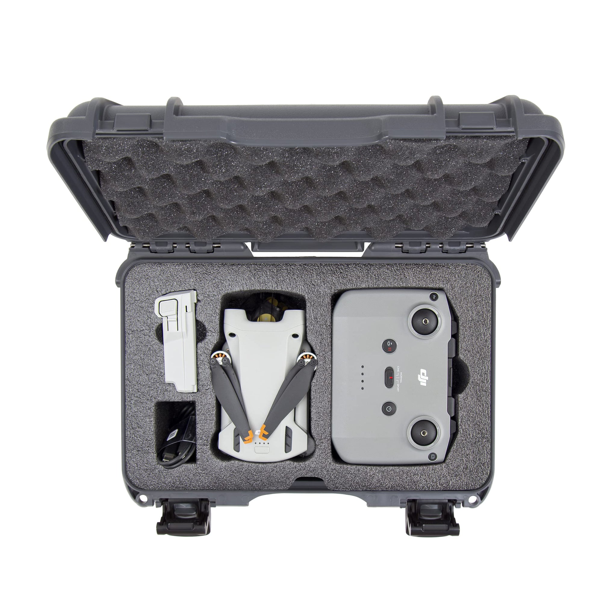 Waterproof Nanuk 909 Hard Case with Custom Insert for DJI Mini 3 and RC-N1 Remote - Graphite (909S-080GP-0A0-C0598)